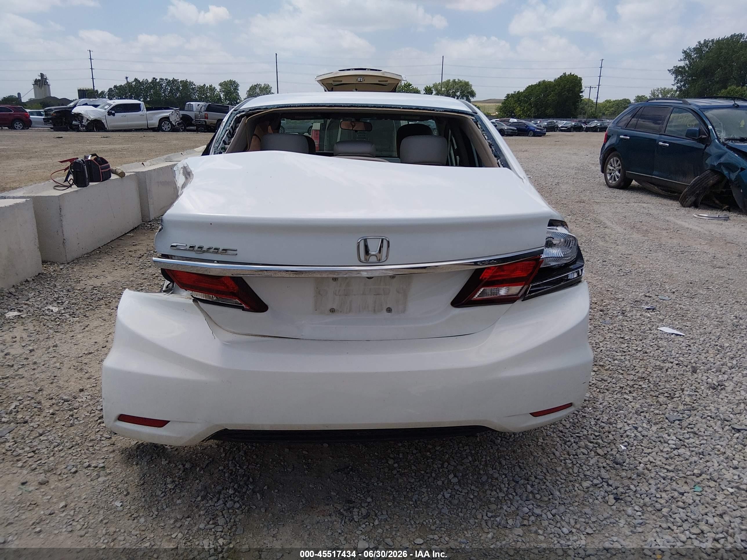 2014 Honda Civic Lx Белый vin: 19XFB2F50EE002770