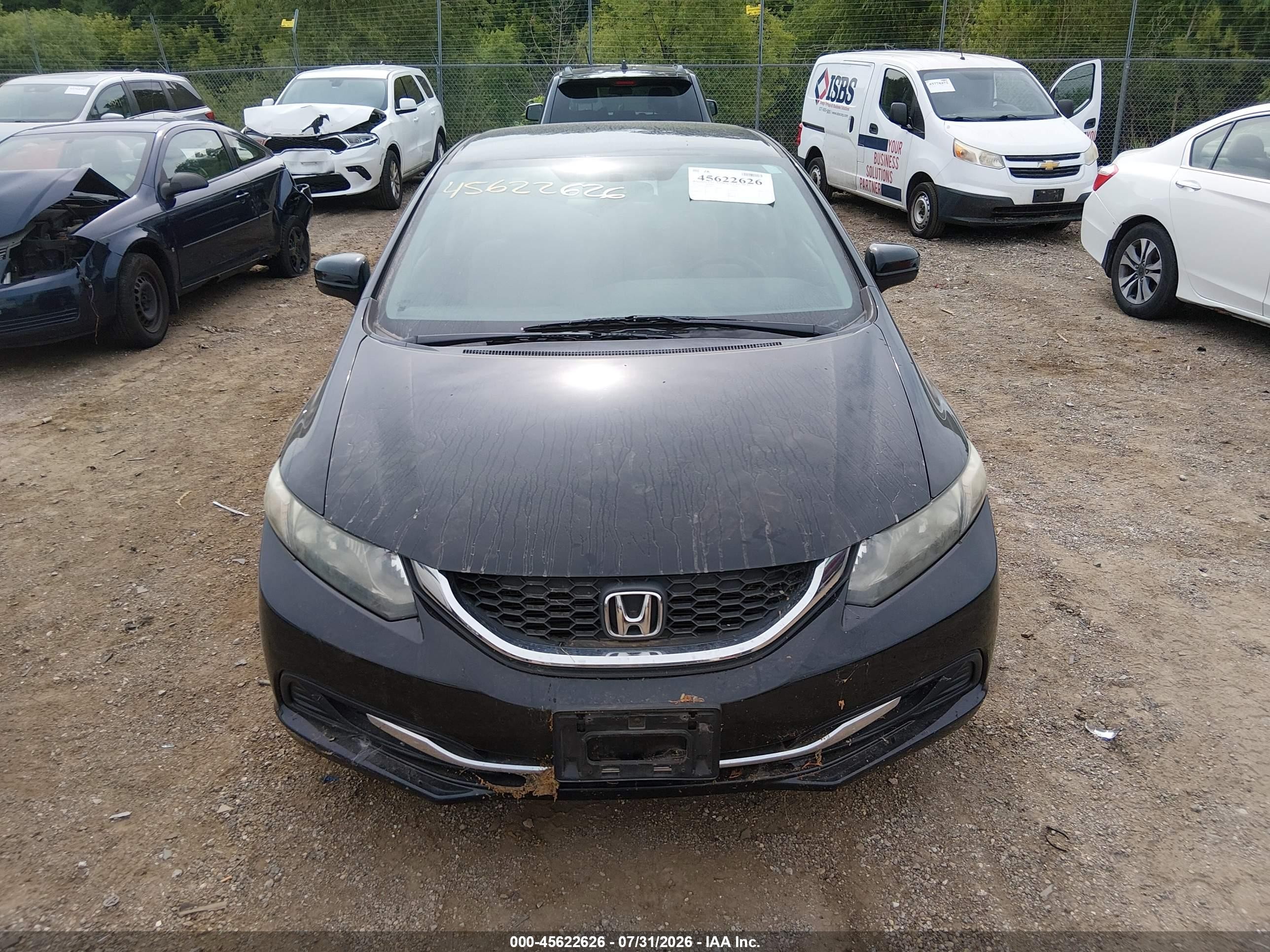 2014 Honda Civic Lx Black vin: 19XFB2F50EE004552