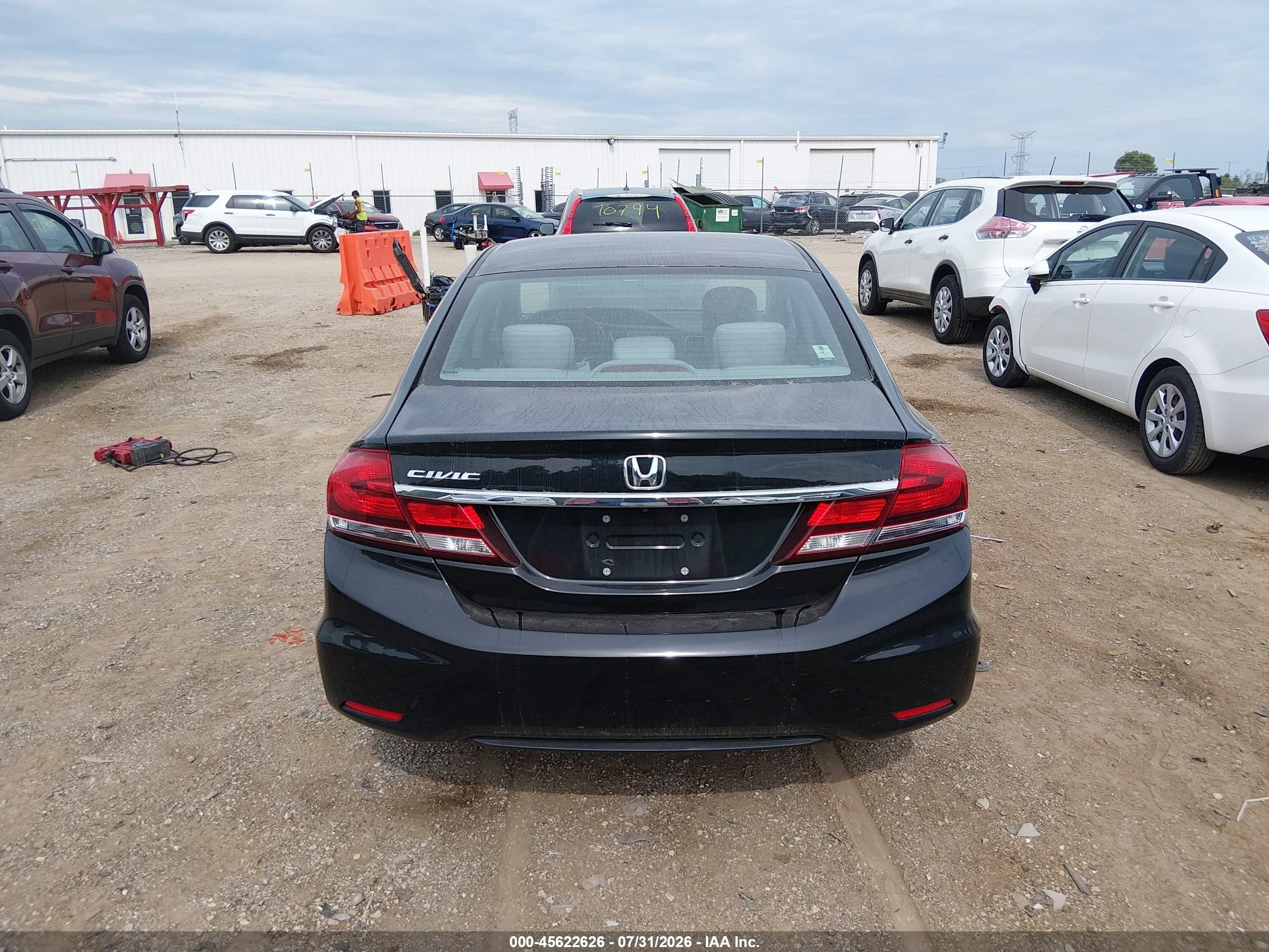 2014 Honda Civic Lx Black vin: 19XFB2F50EE004552