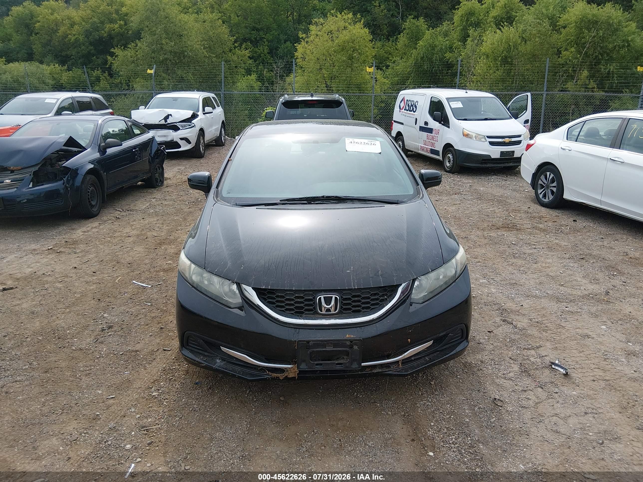 2014 Honda Civic Lx Black vin: 19XFB2F50EE004552