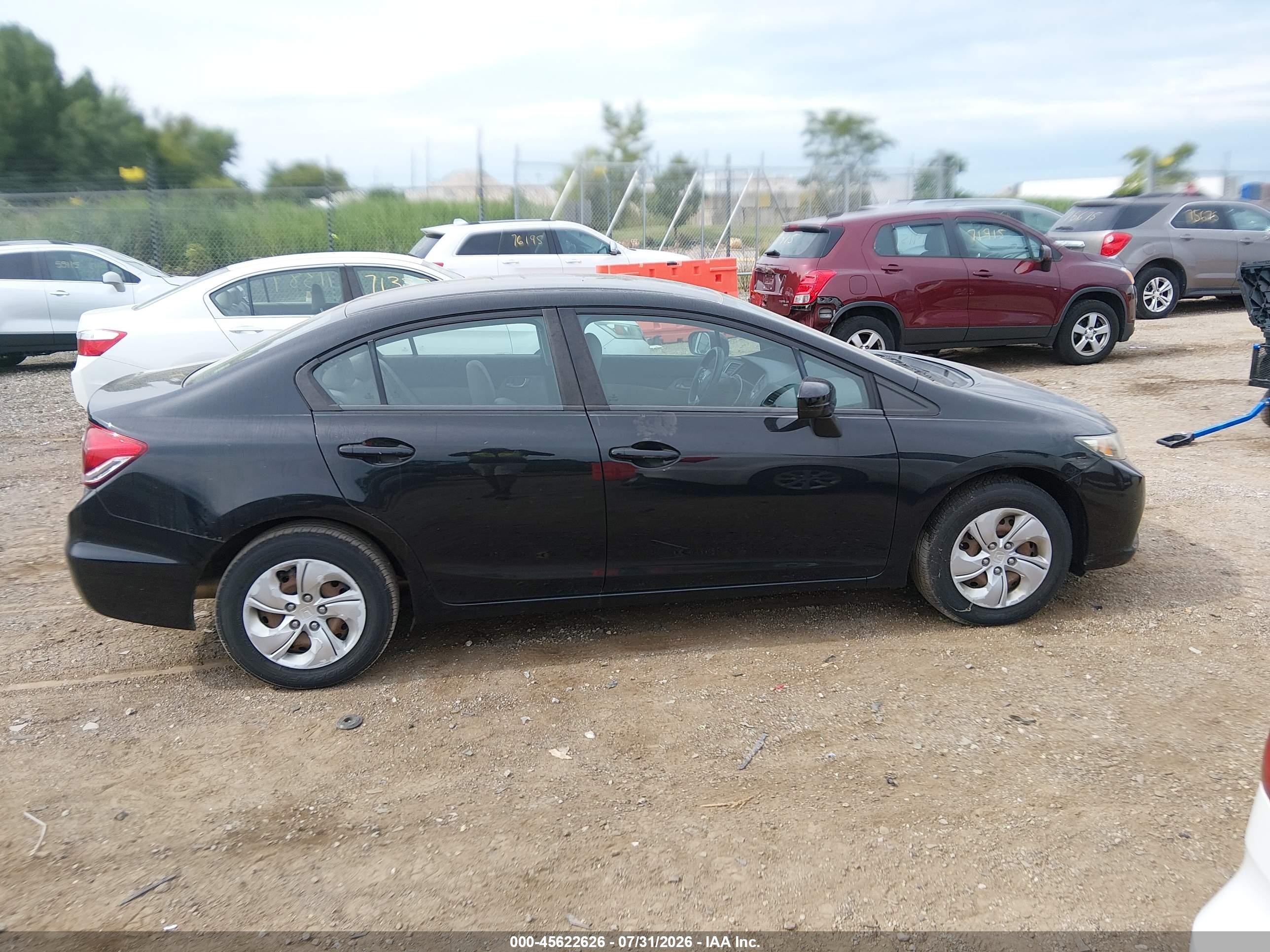 2014 Honda Civic Lx Black vin: 19XFB2F50EE004552