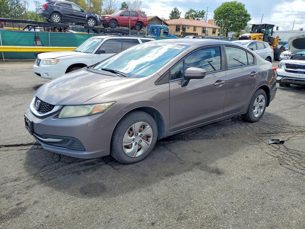 2014 Honda Civic Lx Серый vin: 19XFB2F50EE015616