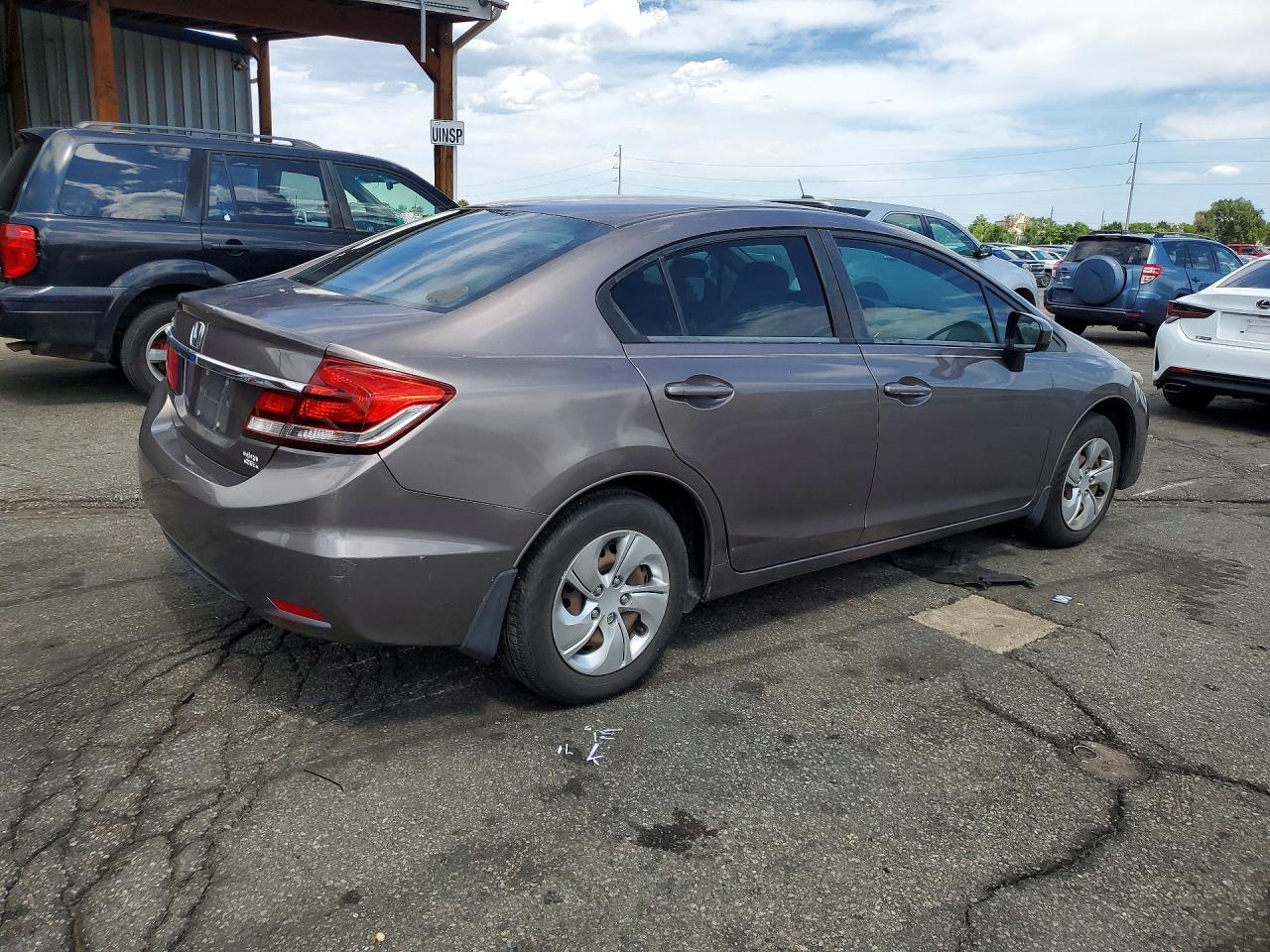 2014 Honda Civic Lx Серый vin: 19XFB2F50EE015616