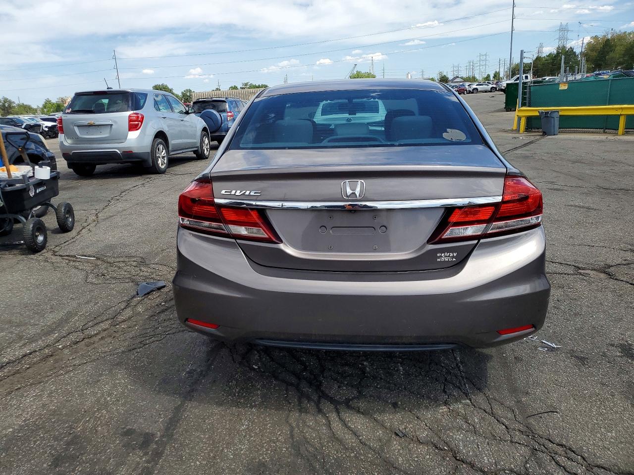 2014 Honda Civic Lx Серый vin: 19XFB2F50EE015616