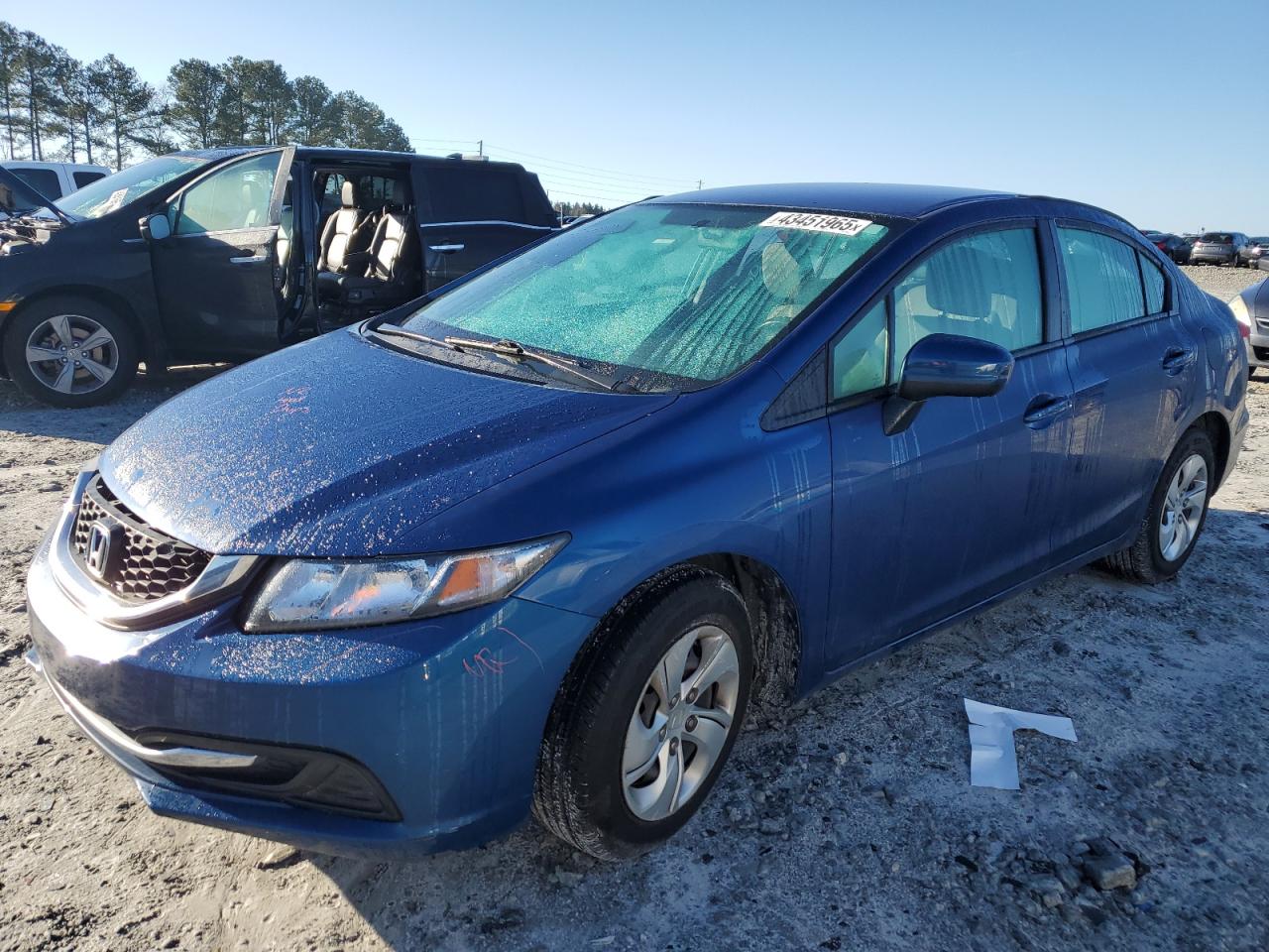 2014 Honda Civic Lx Синий vin: 19XFB2F50EE030648