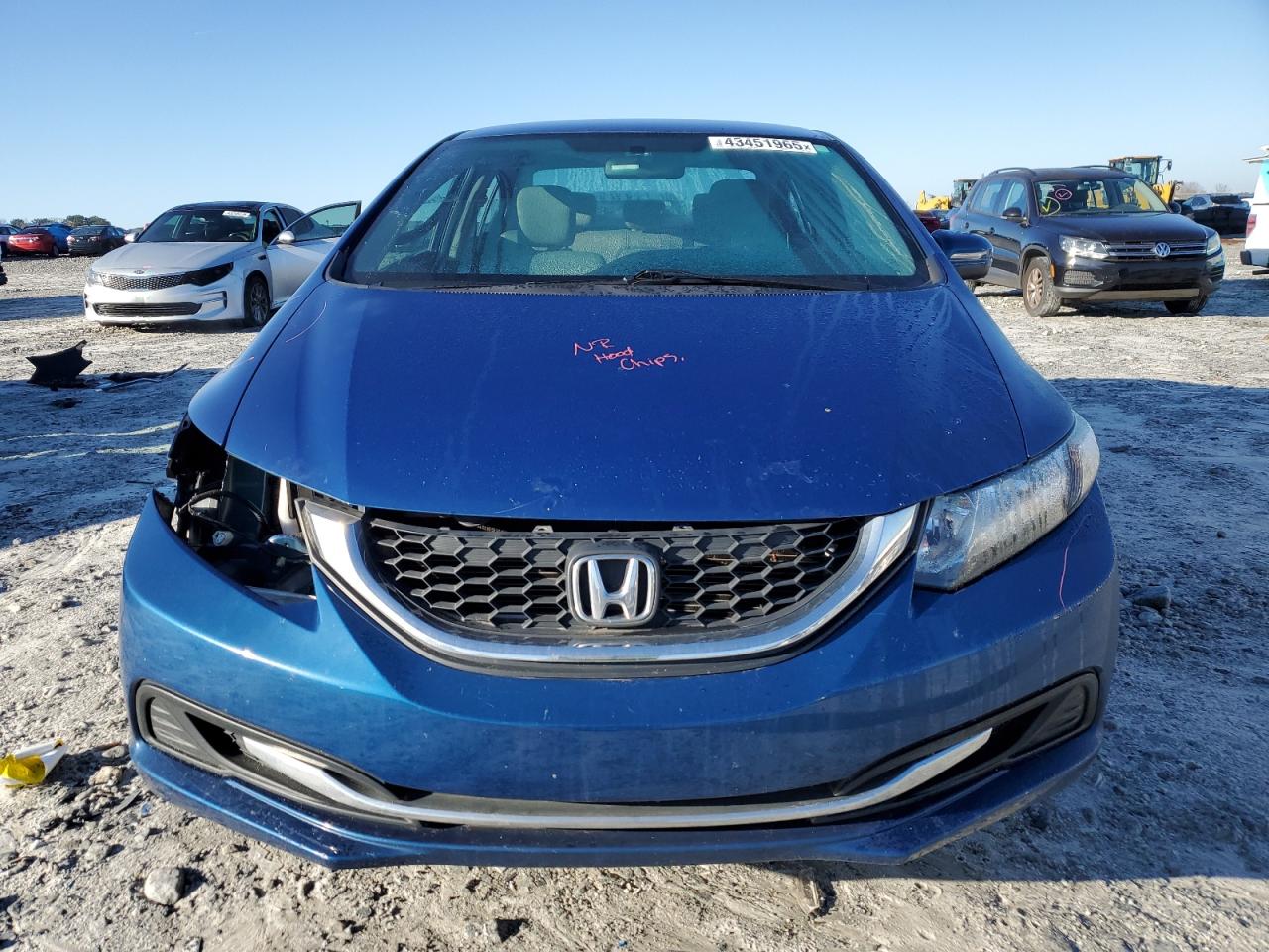 2014 Honda Civic Lx Blue vin: 19XFB2F50EE030648