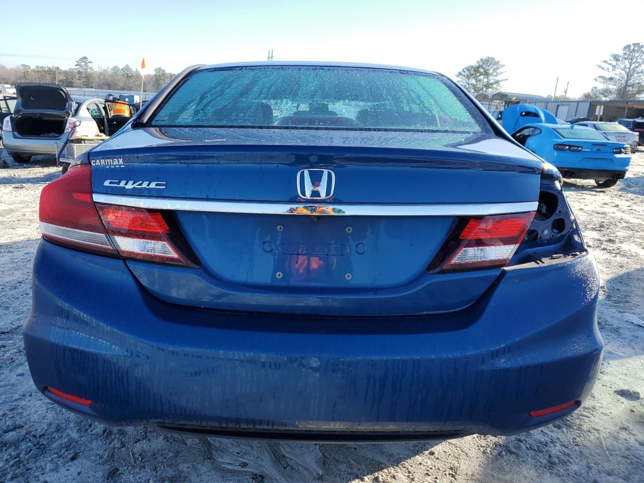 2014 Honda Civic Lx Blue vin: 19XFB2F50EE030648