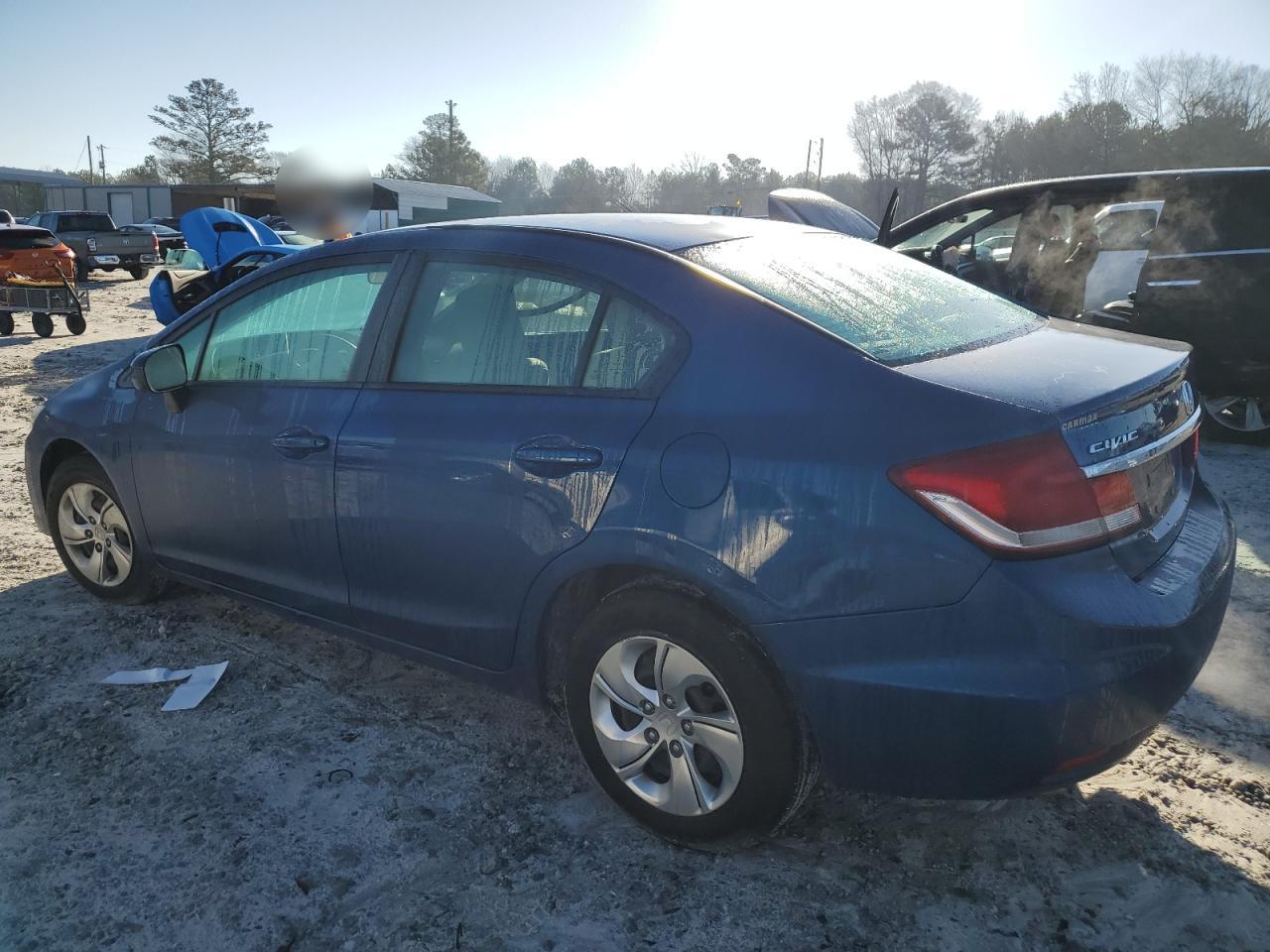 2014 Honda Civic Lx Blue vin: 19XFB2F50EE030648