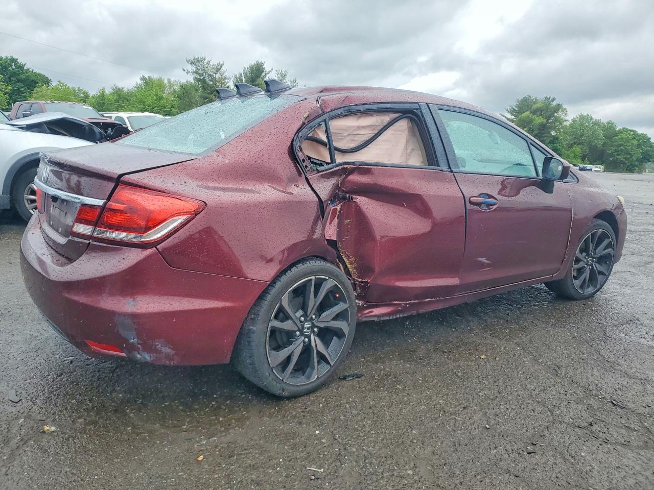 2014 Honda Civic Lx Red vin: 19XFB2F50EE033887