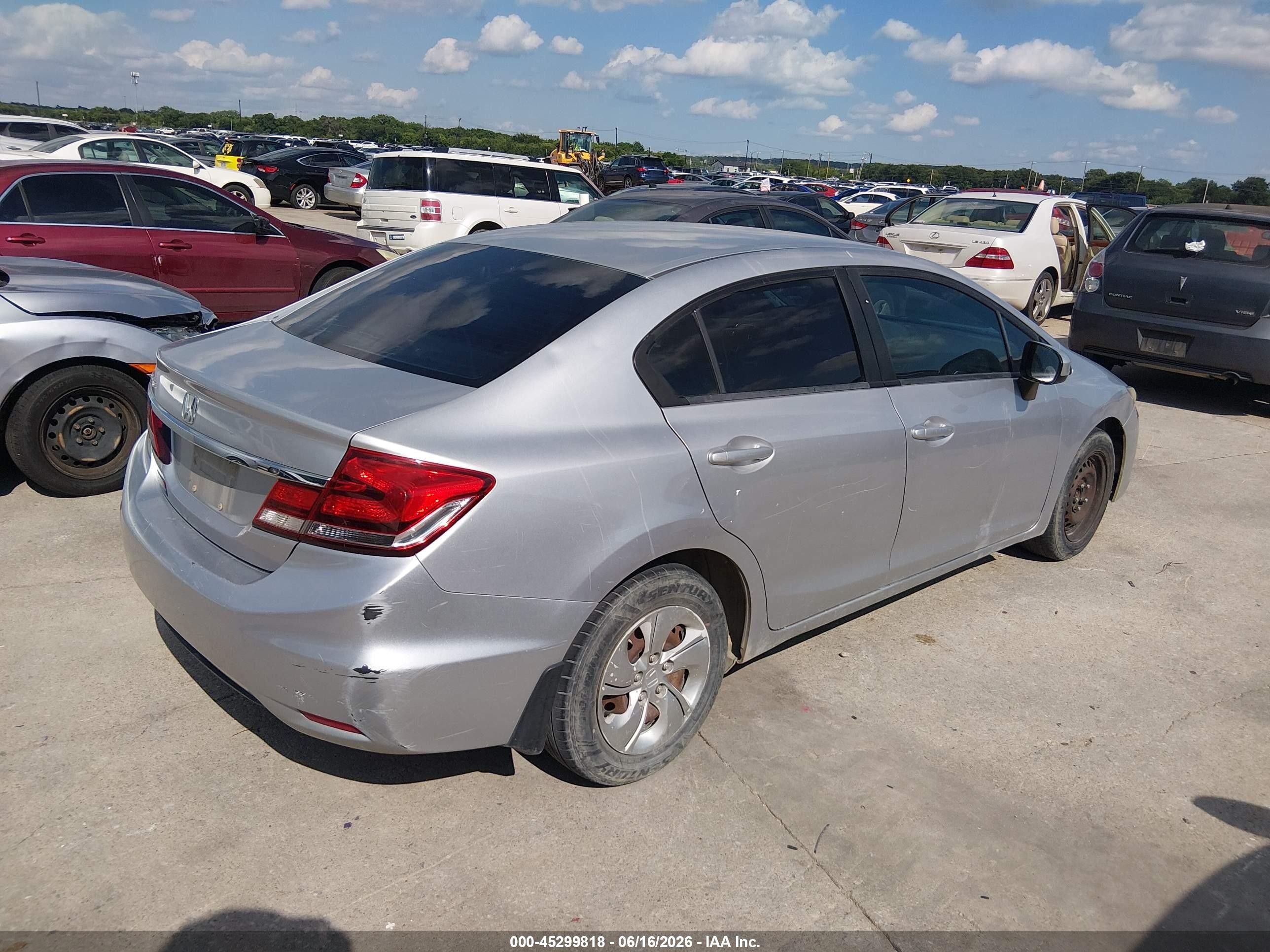 2014 Honda Civic Lx Silver vin: 19XFB2F50EE036384