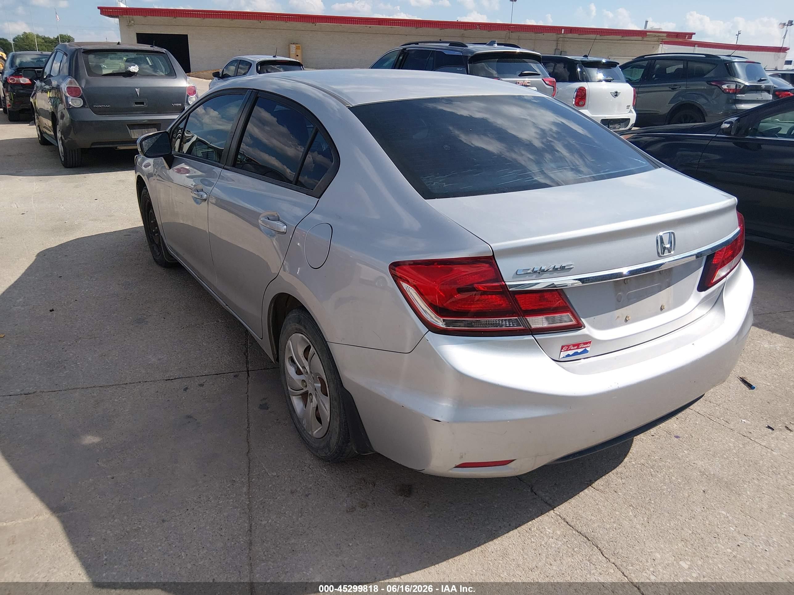 2014 Honda Civic Lx Silver vin: 19XFB2F50EE036384