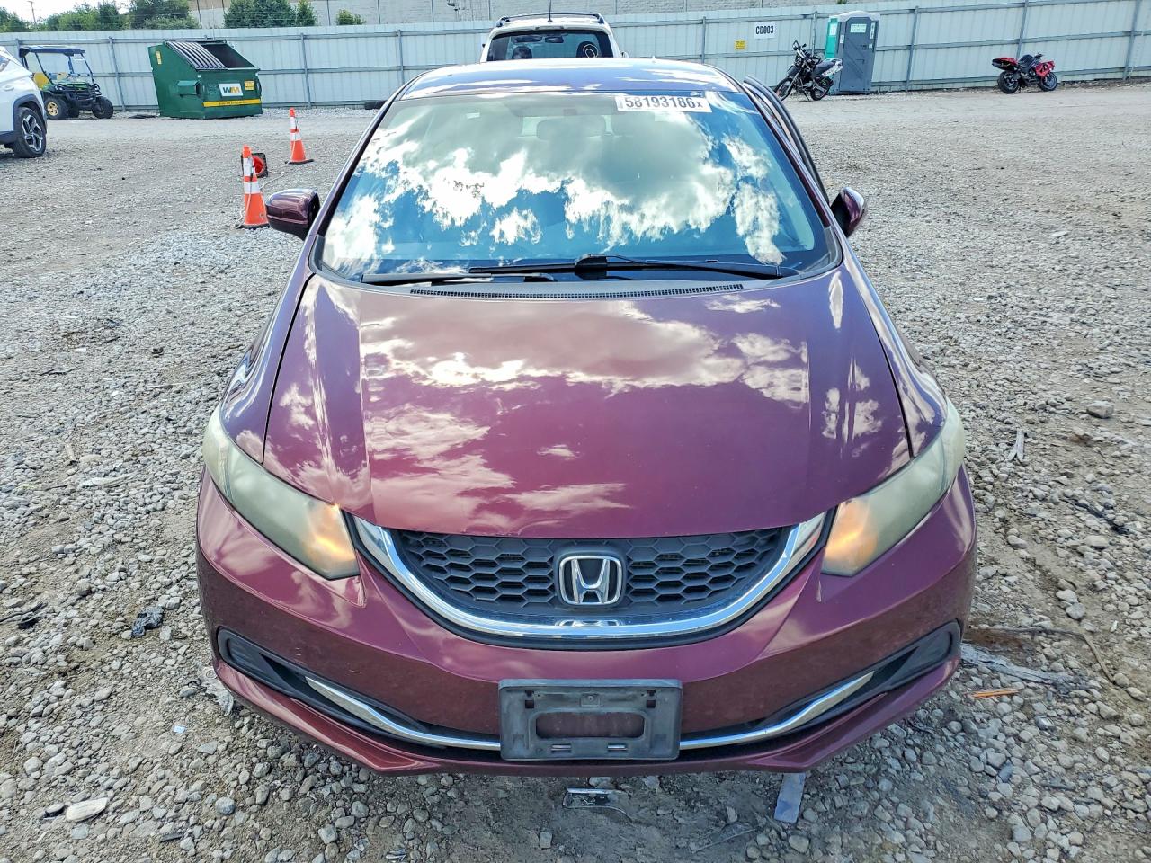 2014 Honda Civic Lx Maroon vin: 19XFB2F50EE039611