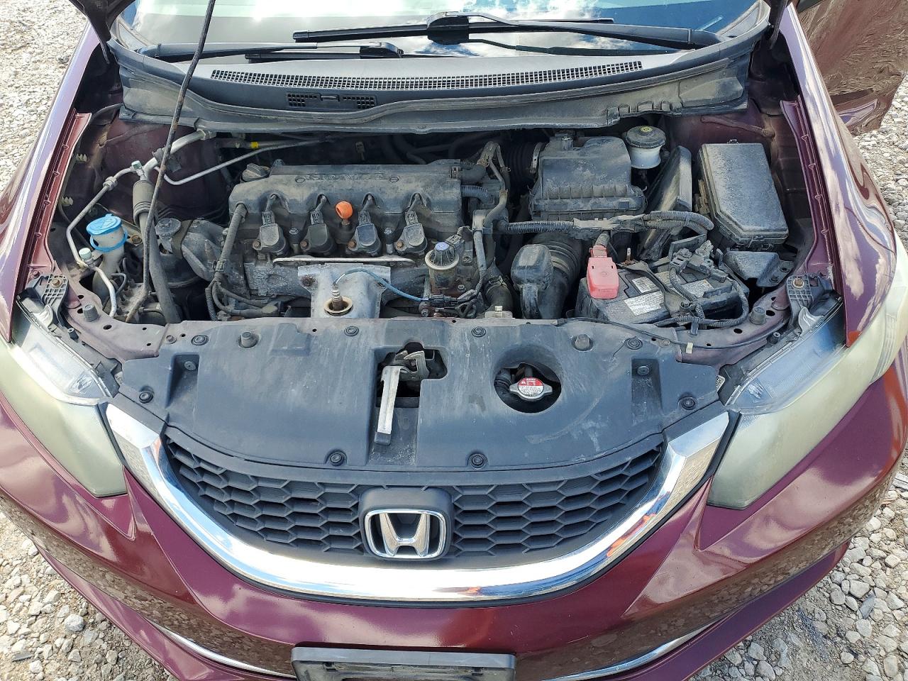 2014 Honda Civic Lx Maroon vin: 19XFB2F50EE039611
