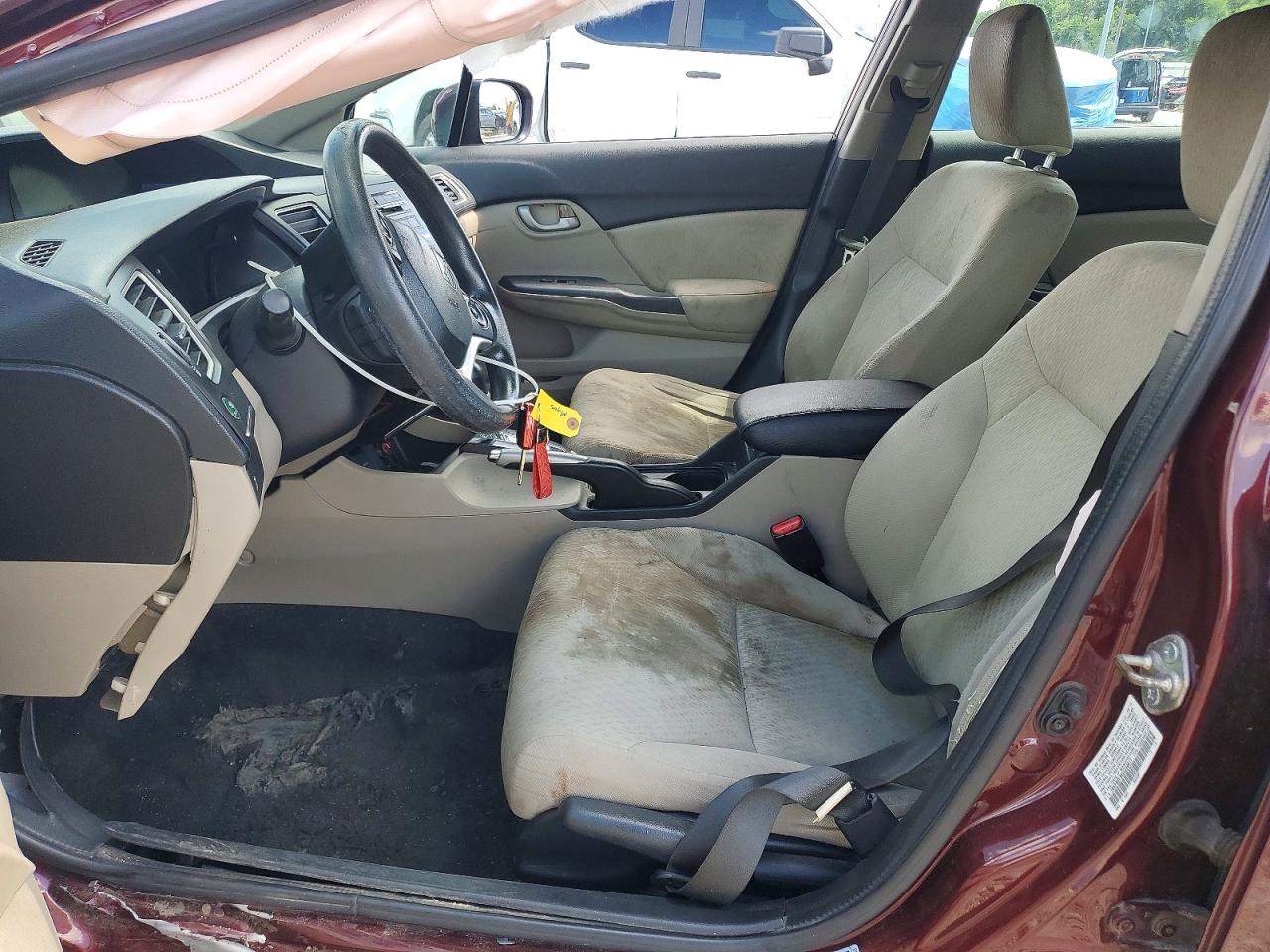 2014 Honda Civic Lx Maroon vin: 19XFB2F50EE039611