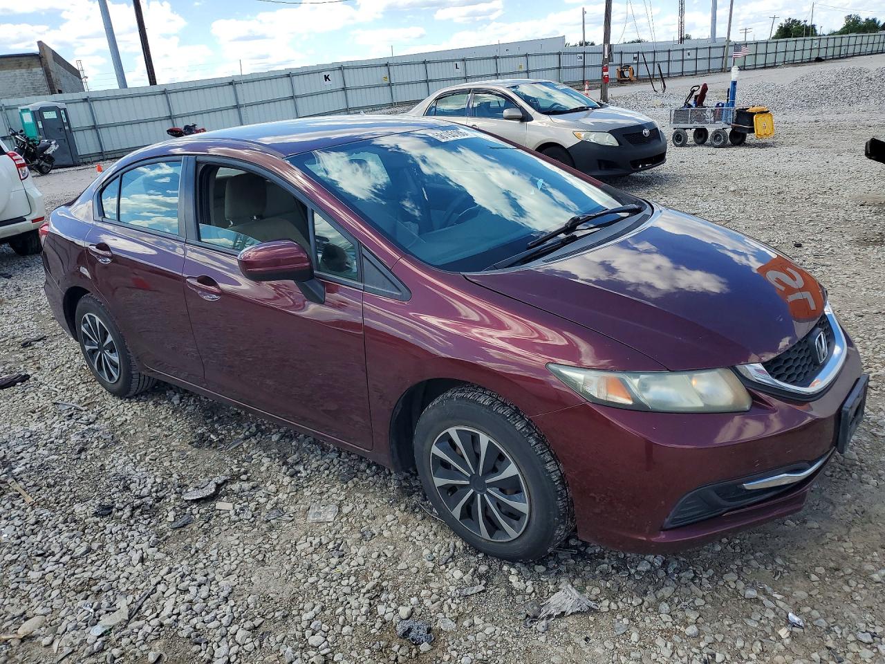 2014 Honda Civic Lx Maroon vin: 19XFB2F50EE039611