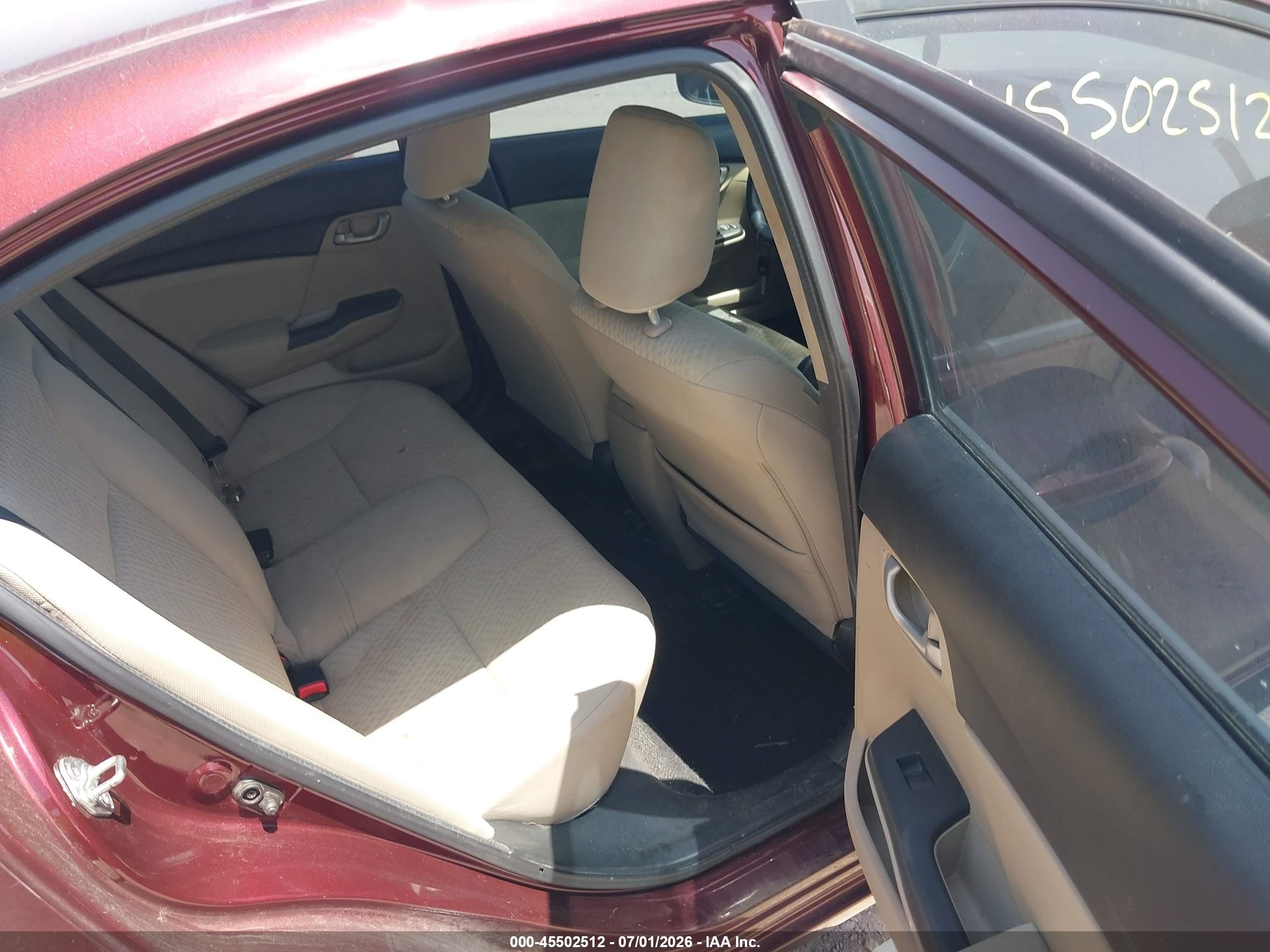 2014 Honda Civic Lx Maroon vin: 19XFB2F50EE041357