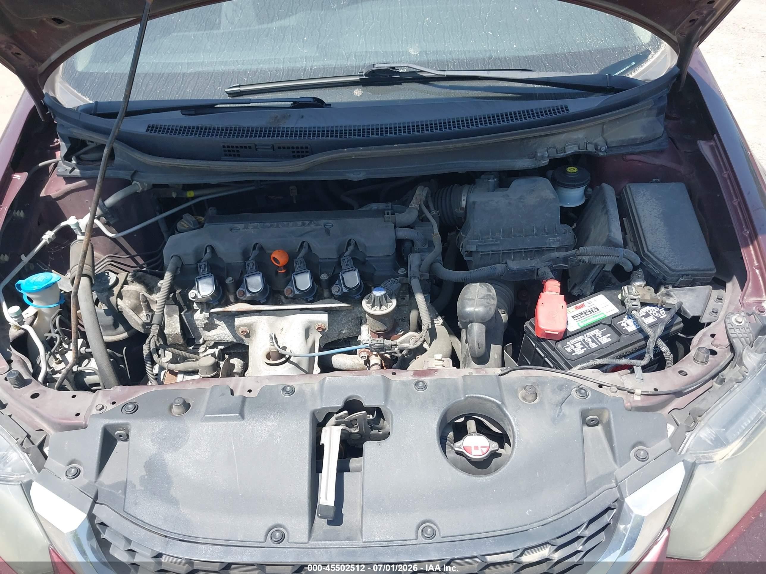 2014 Honda Civic Lx Maroon vin: 19XFB2F50EE041357