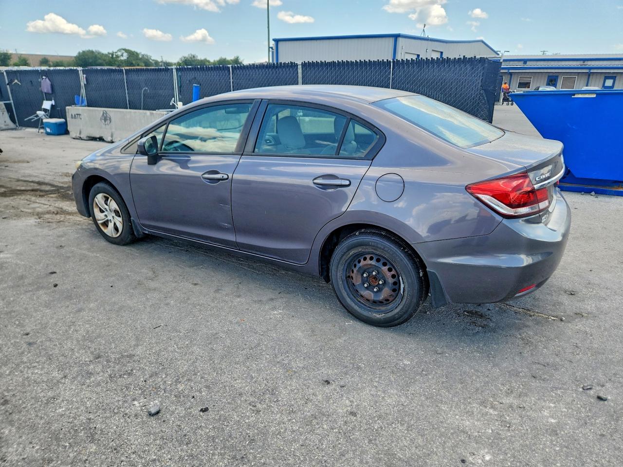 2014 Honda Civic Lx Gray vin: 19XFB2F50EE043898