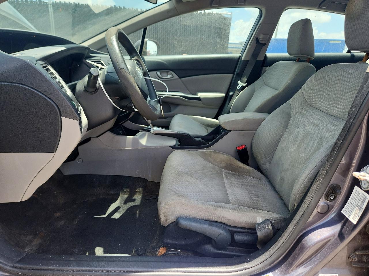 2014 Honda Civic Lx Gray vin: 19XFB2F50EE043898