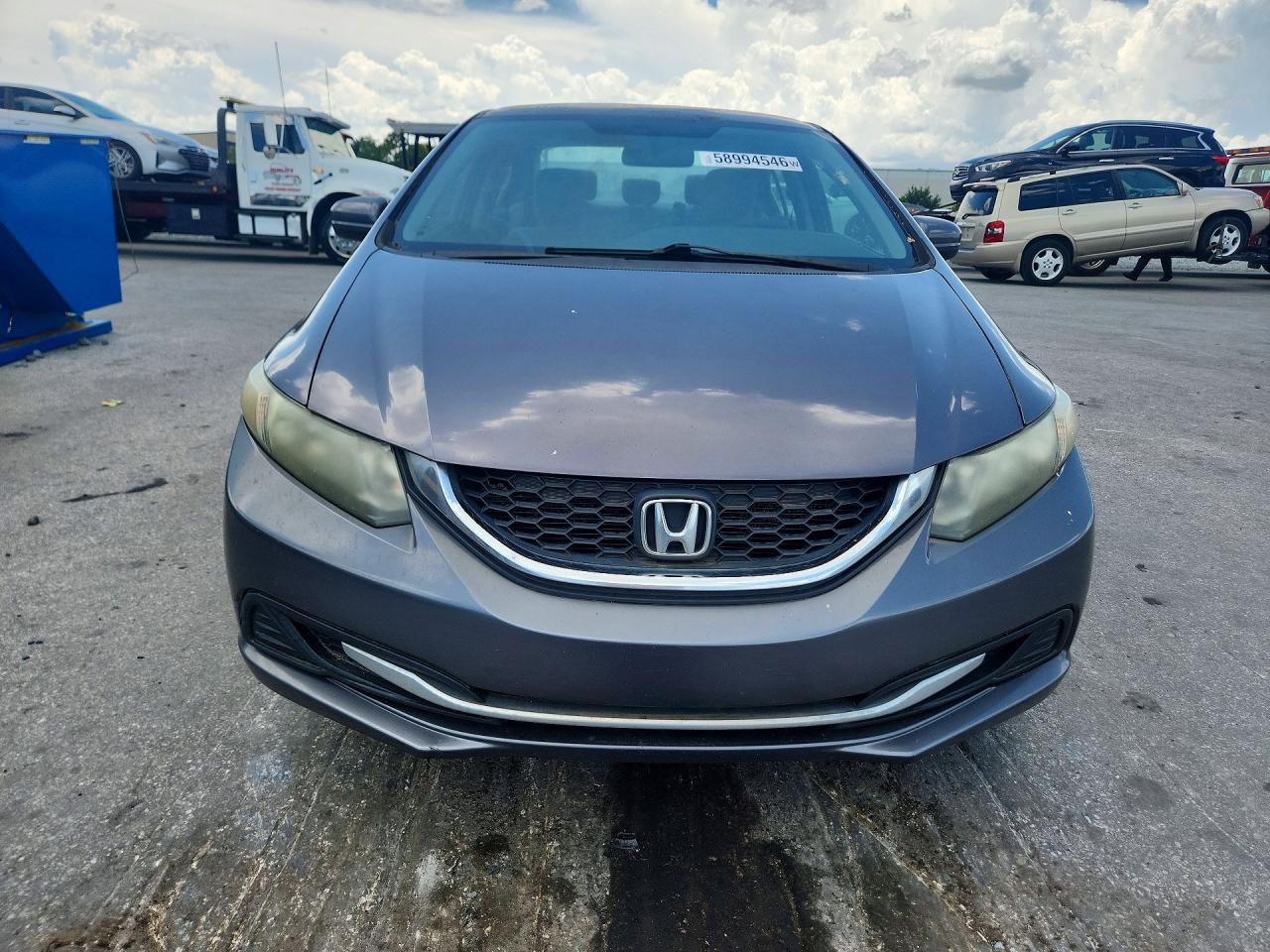 2014 Honda Civic Lx Gray vin: 19XFB2F50EE043898