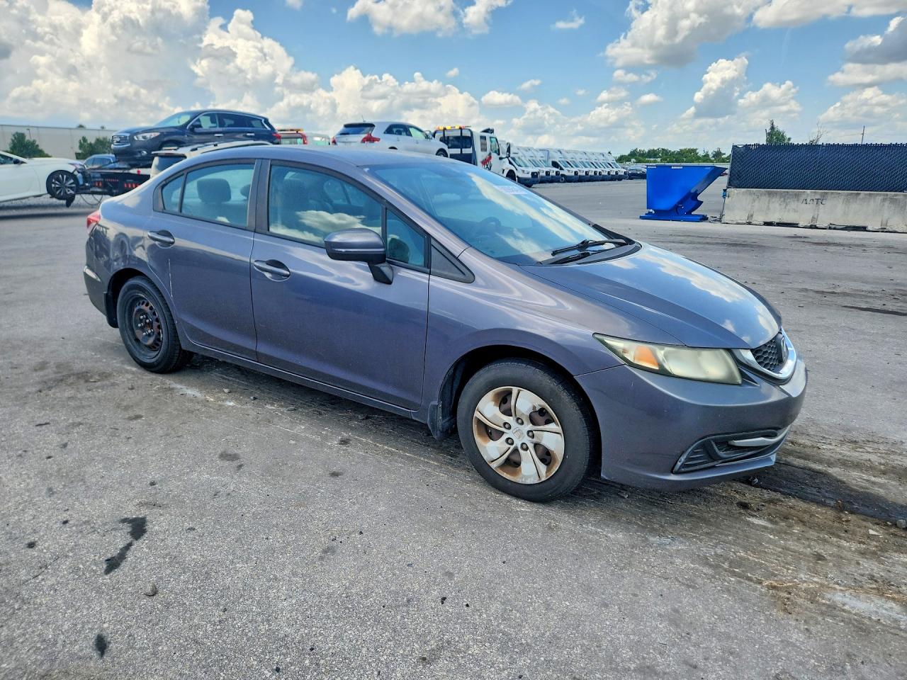 2014 Honda Civic Lx Gray vin: 19XFB2F50EE043898