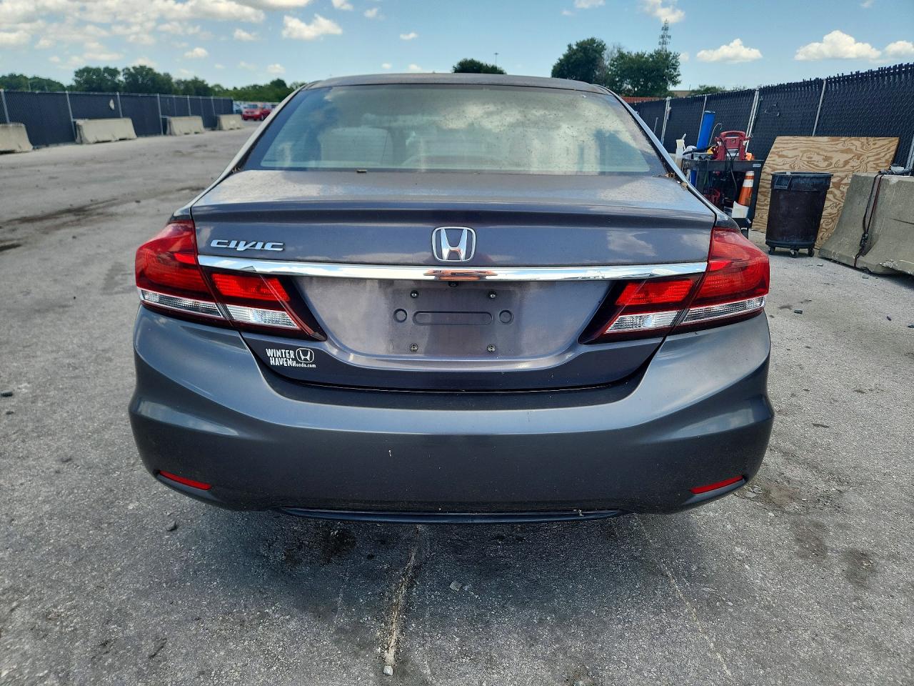 2014 Honda Civic Lx Gray vin: 19XFB2F50EE043898