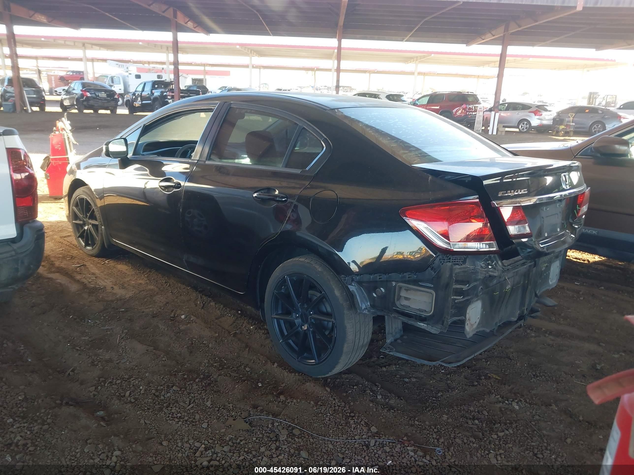 2014 Honda Civic Lx Black vin: 19XFB2F50EE048325
