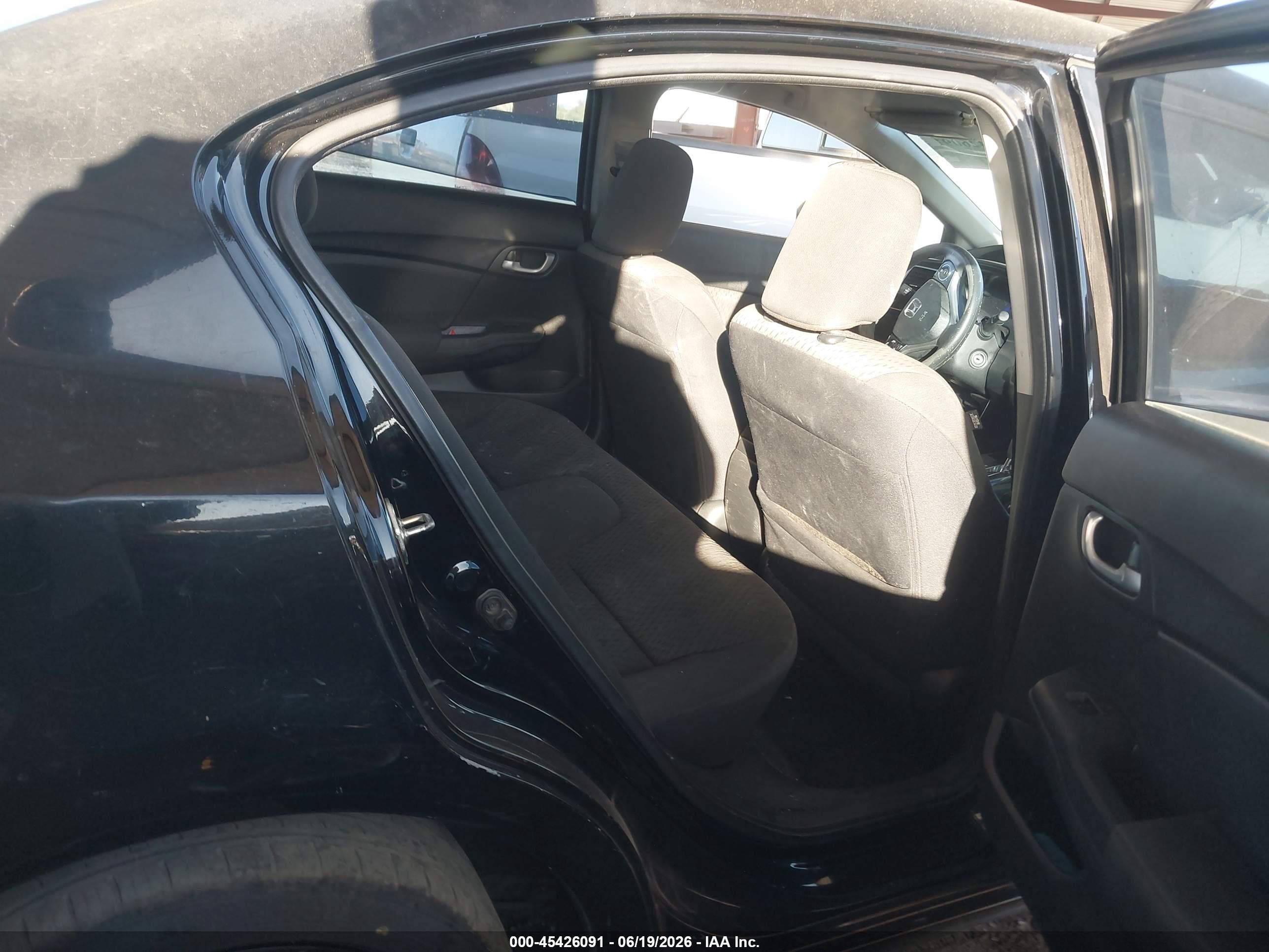 2014 Honda Civic Lx Black vin: 19XFB2F50EE048325