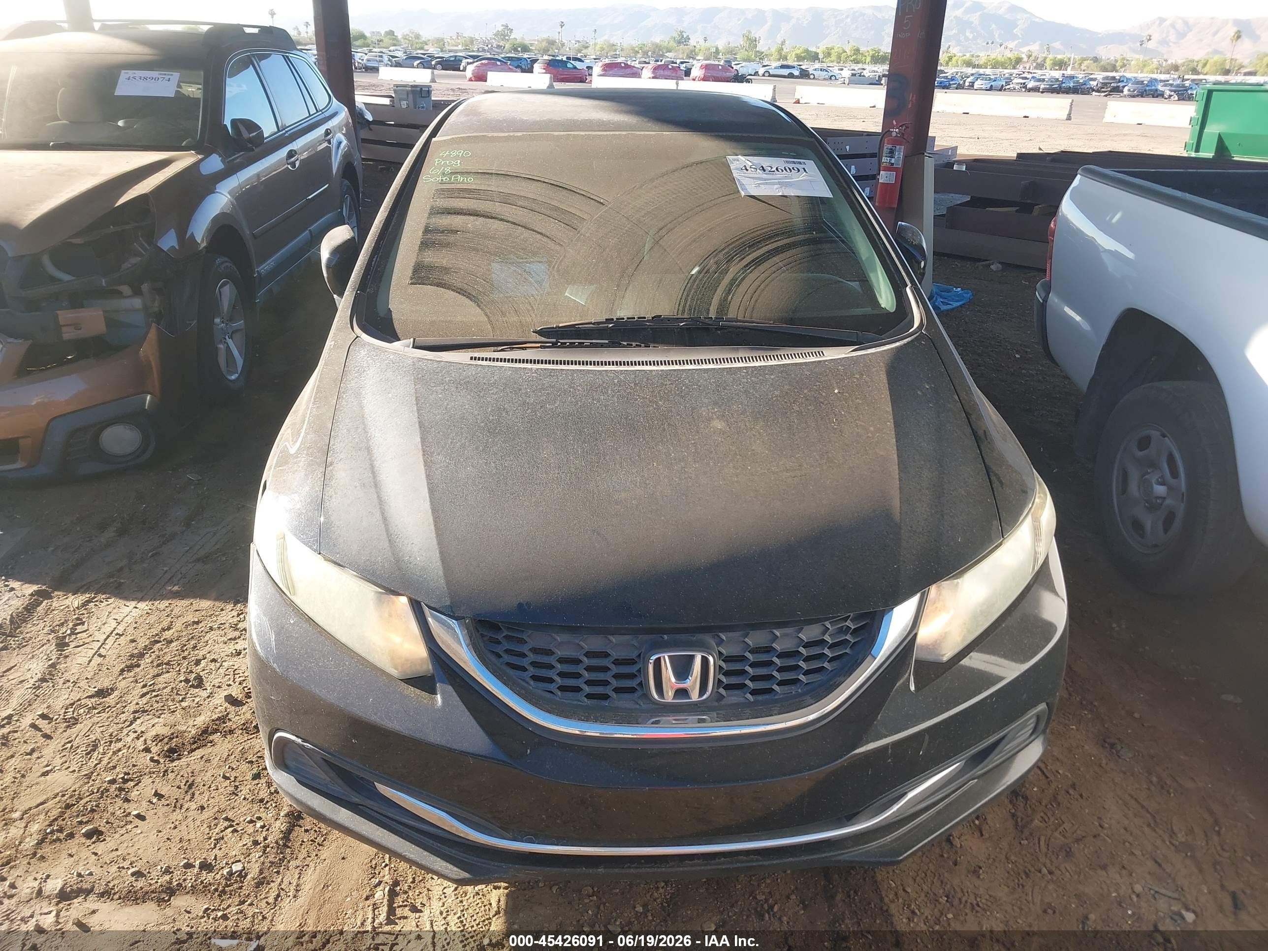 2014 Honda Civic Lx Black vin: 19XFB2F50EE048325