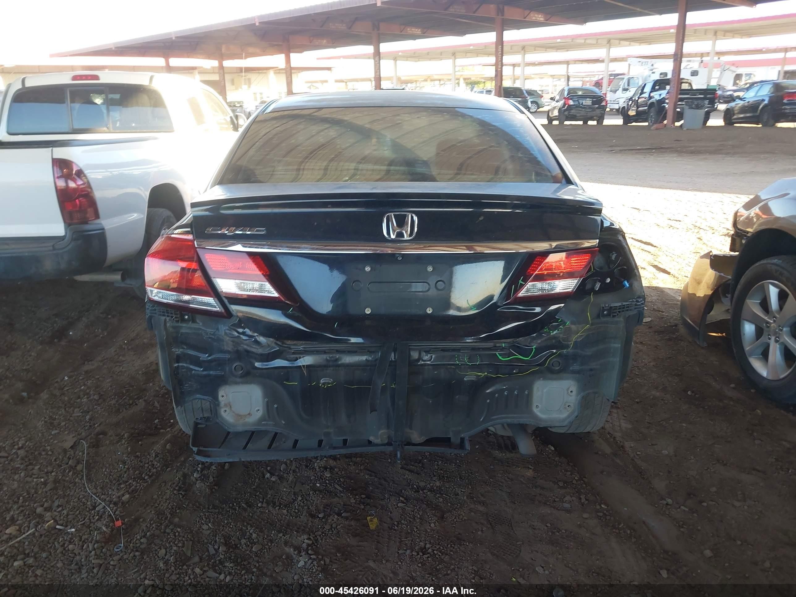 2014 Honda Civic Lx Black vin: 19XFB2F50EE048325