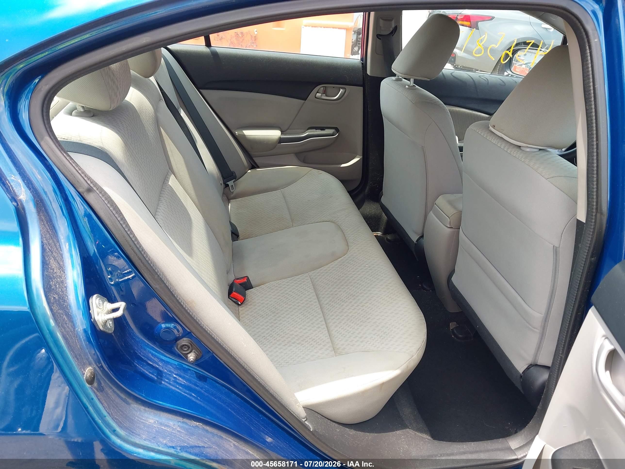 2014 Honda Civic Lx Blue vin: 19XFB2F50EE049572