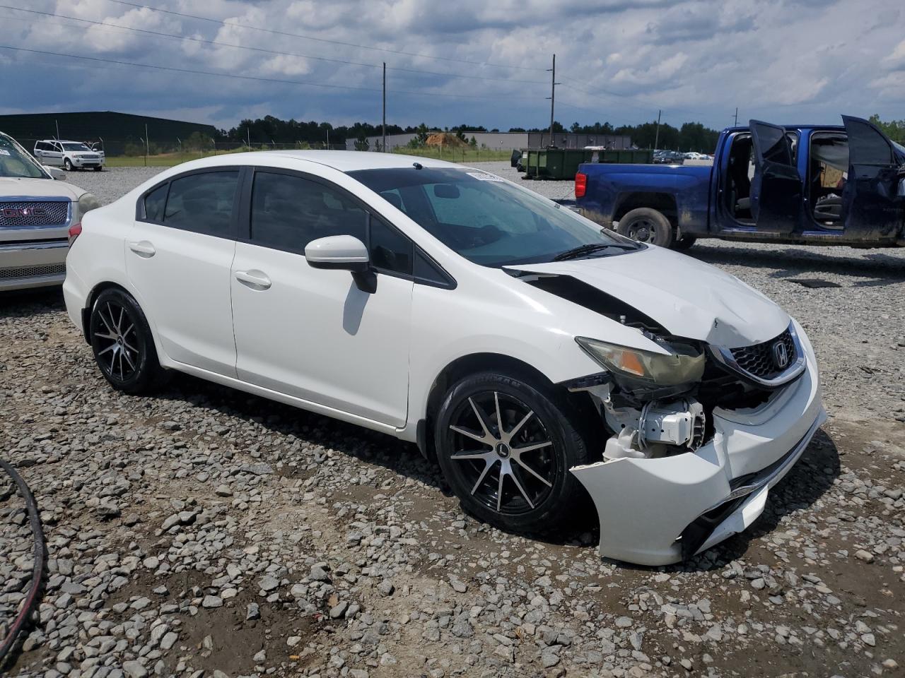 2014 Honda Civic Lx White vin: 19XFB2F50EE066338