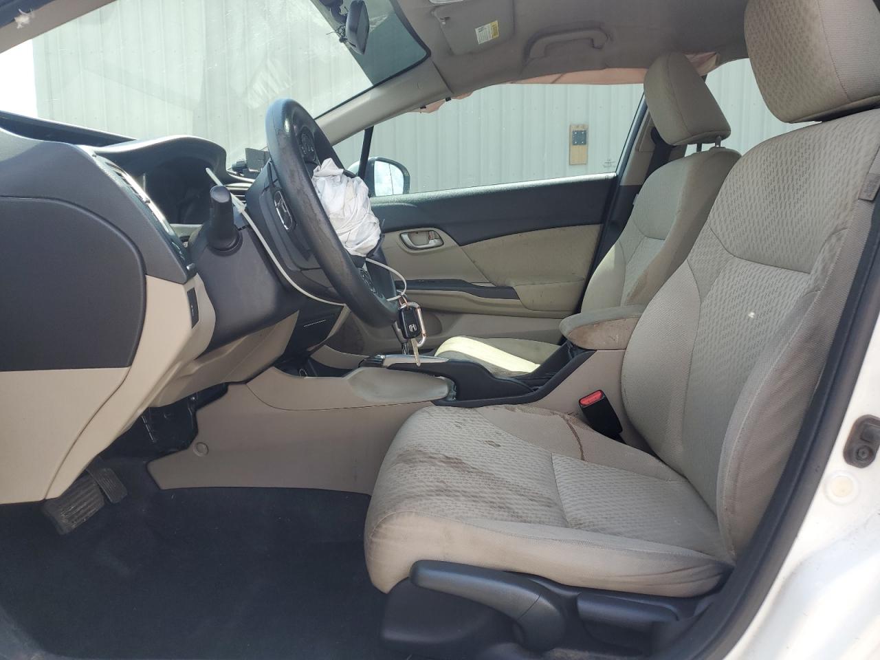 2014 Honda Civic Lx White vin: 19XFB2F50EE066338