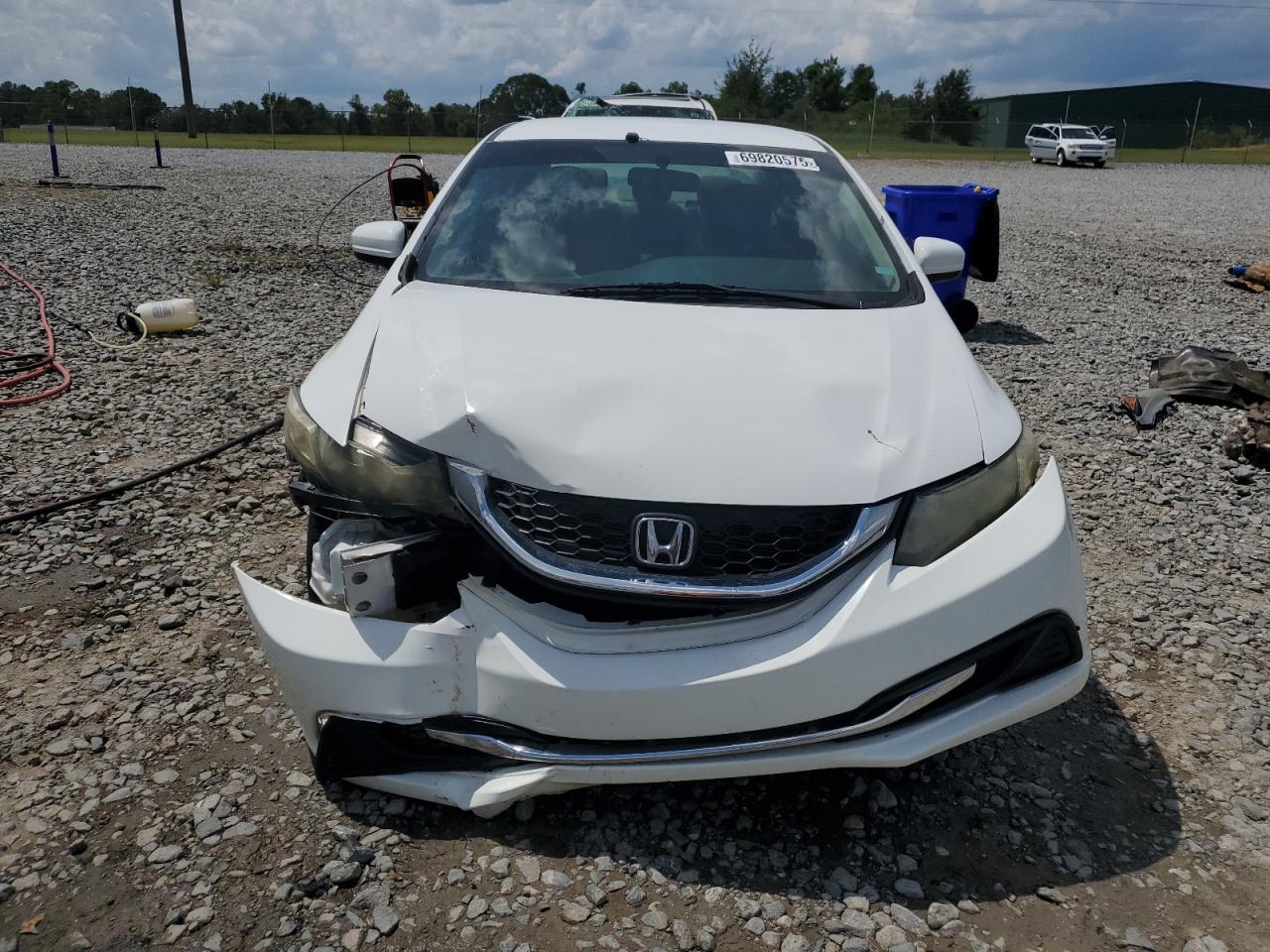 2014 Honda Civic Lx White vin: 19XFB2F50EE066338