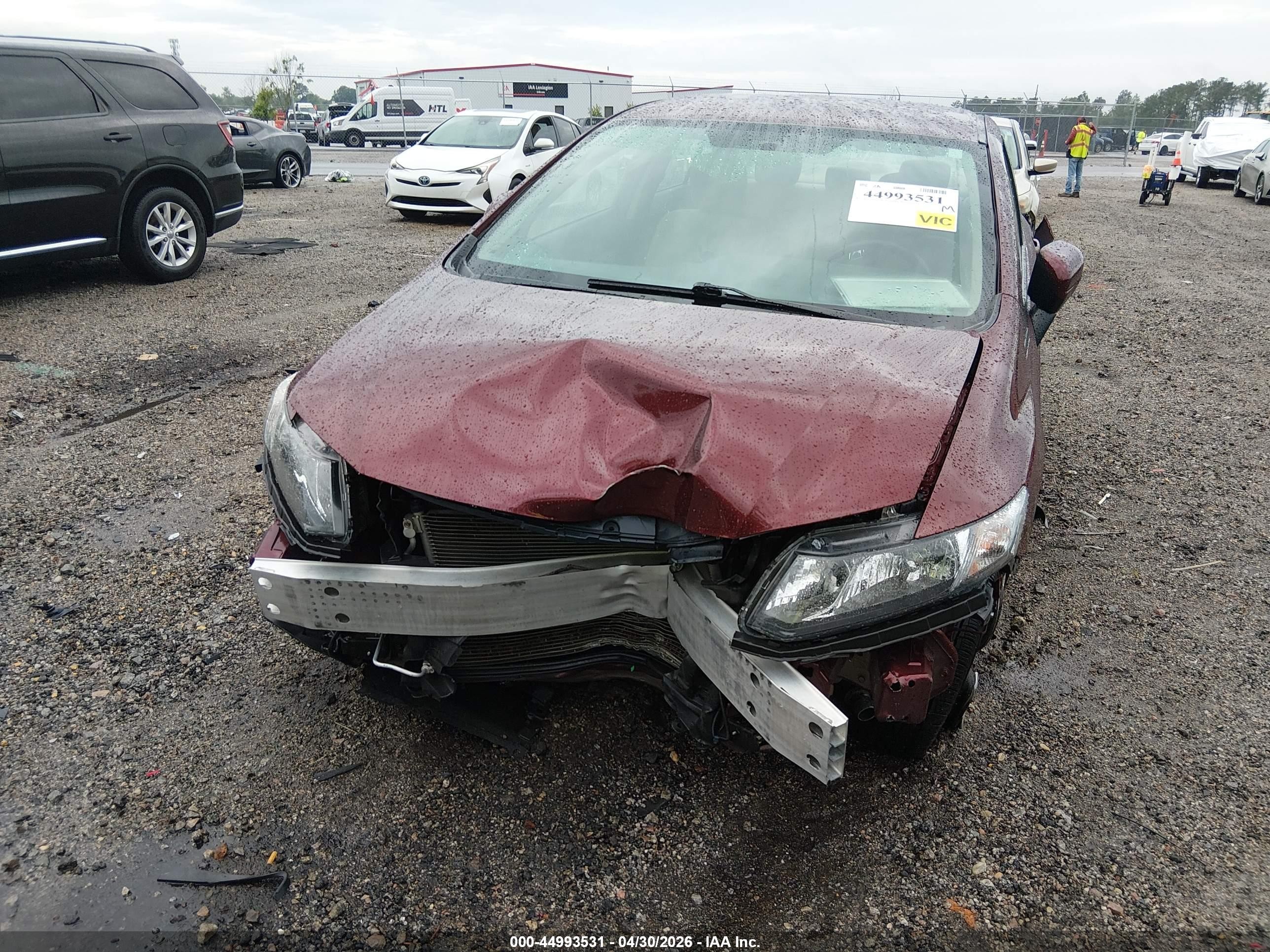 2014 Honda Civic Lx Red vin: 19XFB2F50EE068140