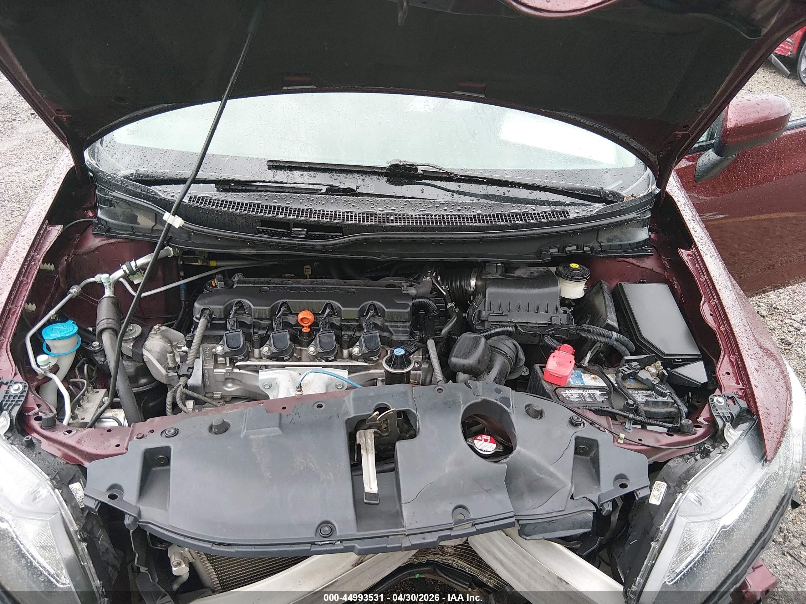 2014 Honda Civic Lx Red vin: 19XFB2F50EE068140