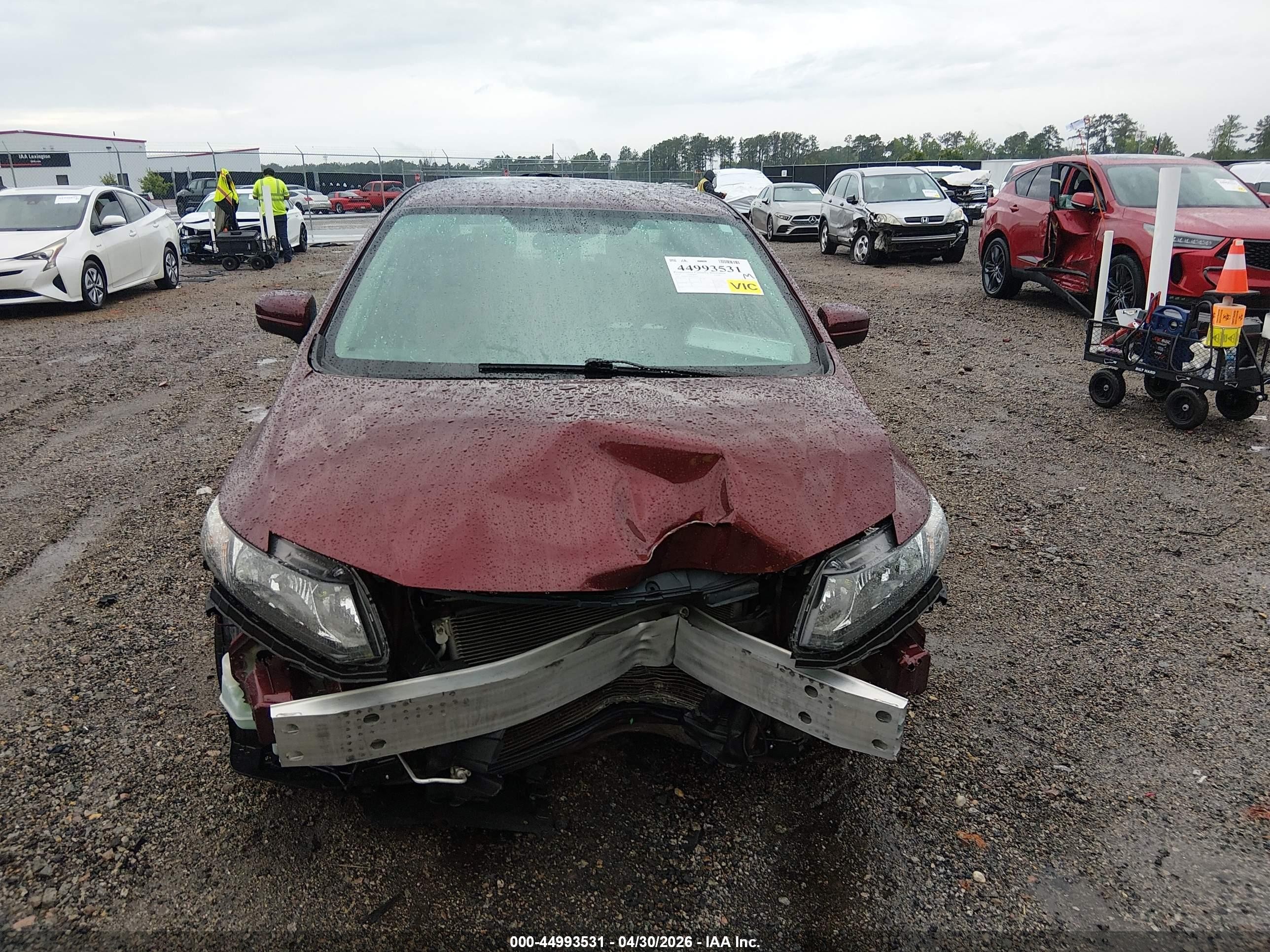 2014 Honda Civic Lx Red vin: 19XFB2F50EE068140