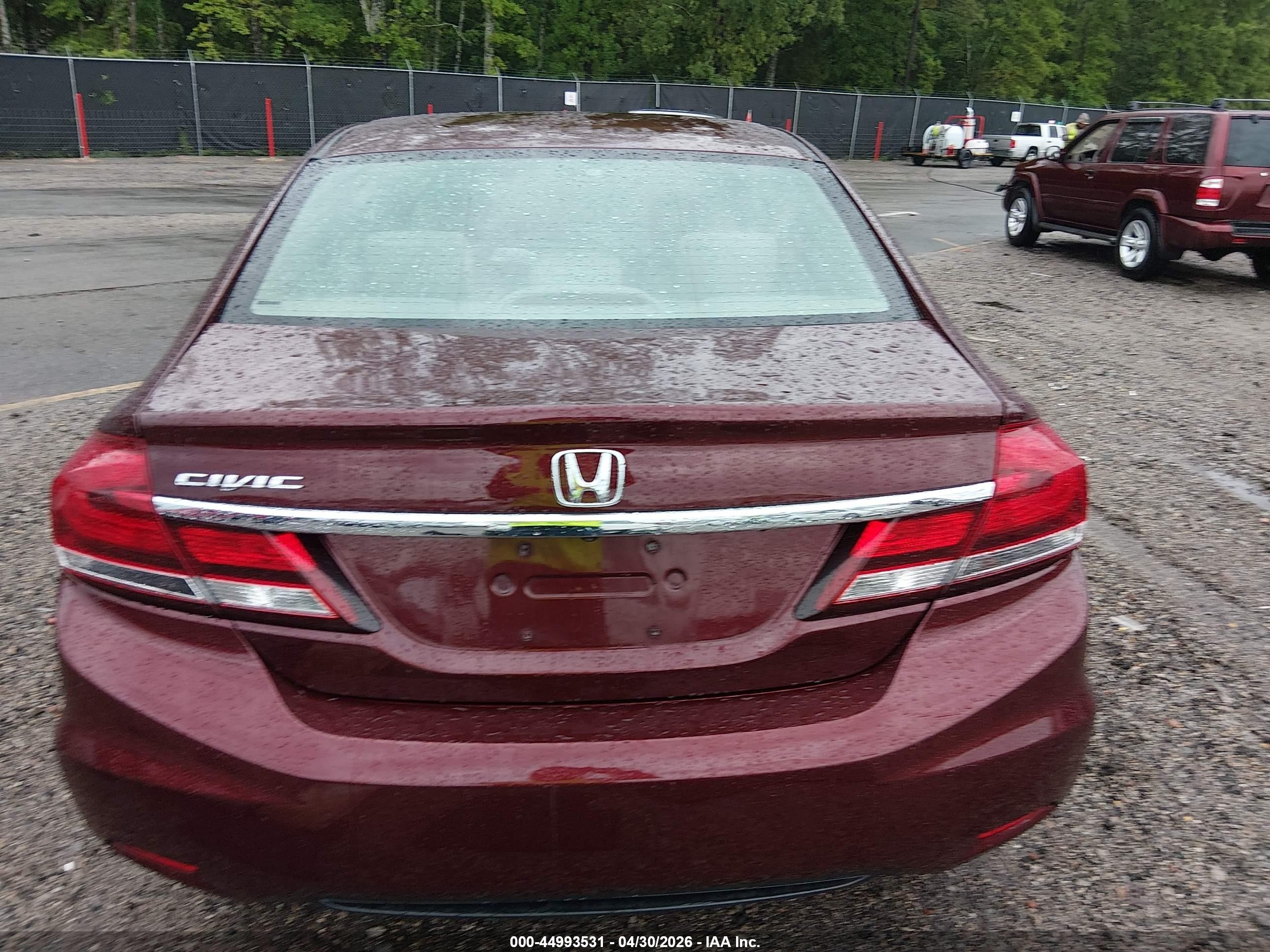 2014 Honda Civic Lx Red vin: 19XFB2F50EE068140