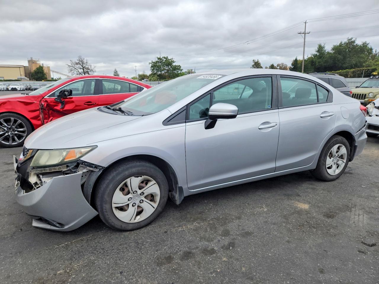 2014 Honda Civic Lx Silver vin: 19XFB2F50EE070857