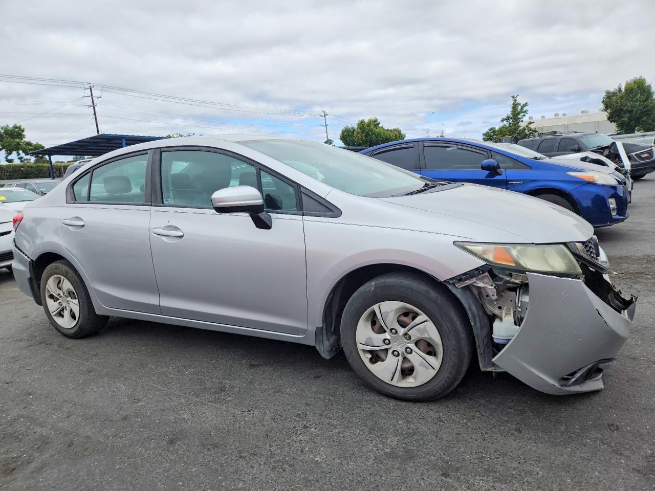 2014 Honda Civic Lx Silver vin: 19XFB2F50EE070857