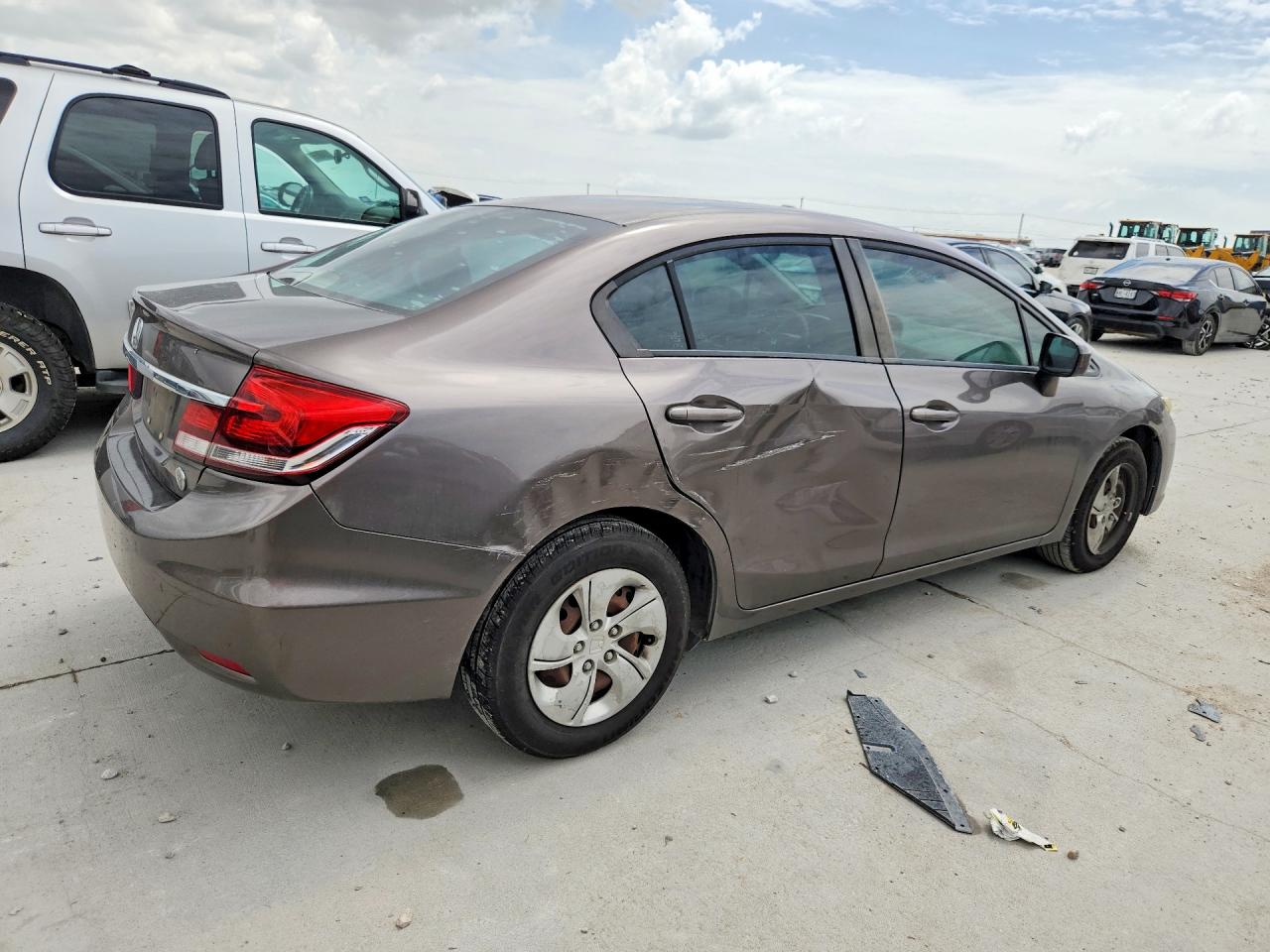 2014 Honda Civic Lx Gray vin: 19XFB2F50EE072558
