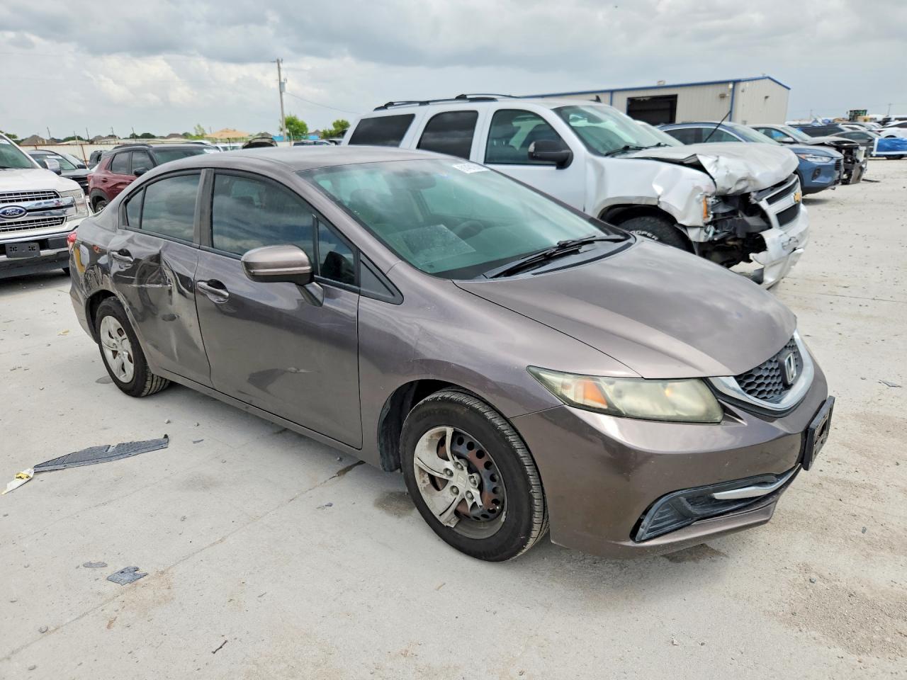 2014 Honda Civic Lx Gray vin: 19XFB2F50EE072558