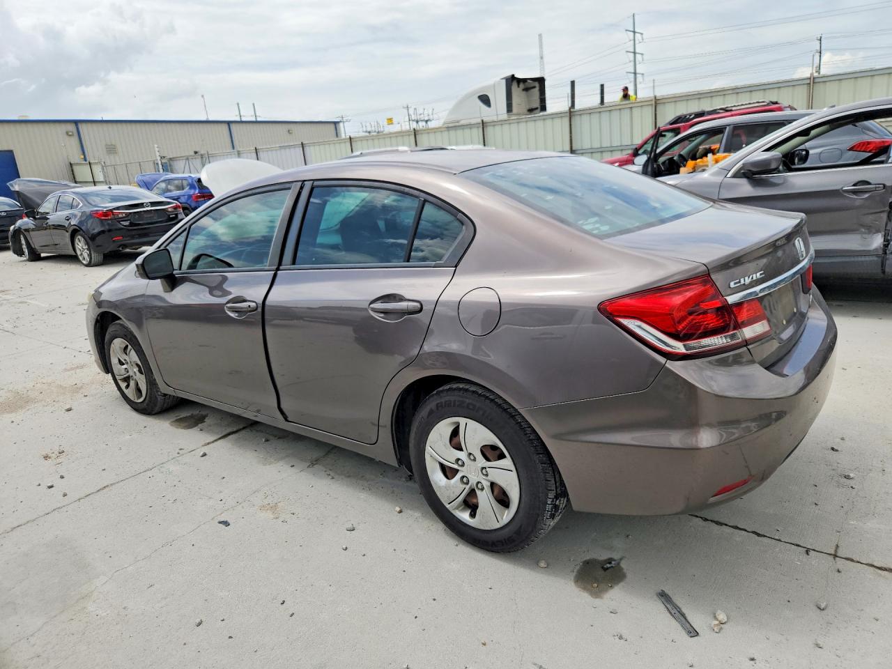 2014 Honda Civic Lx Gray vin: 19XFB2F50EE072558