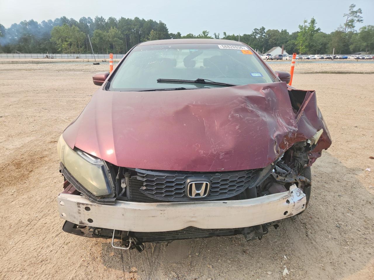 2014 Honda Civic Lx Burgundy vin: 19XFB2F50EE075640