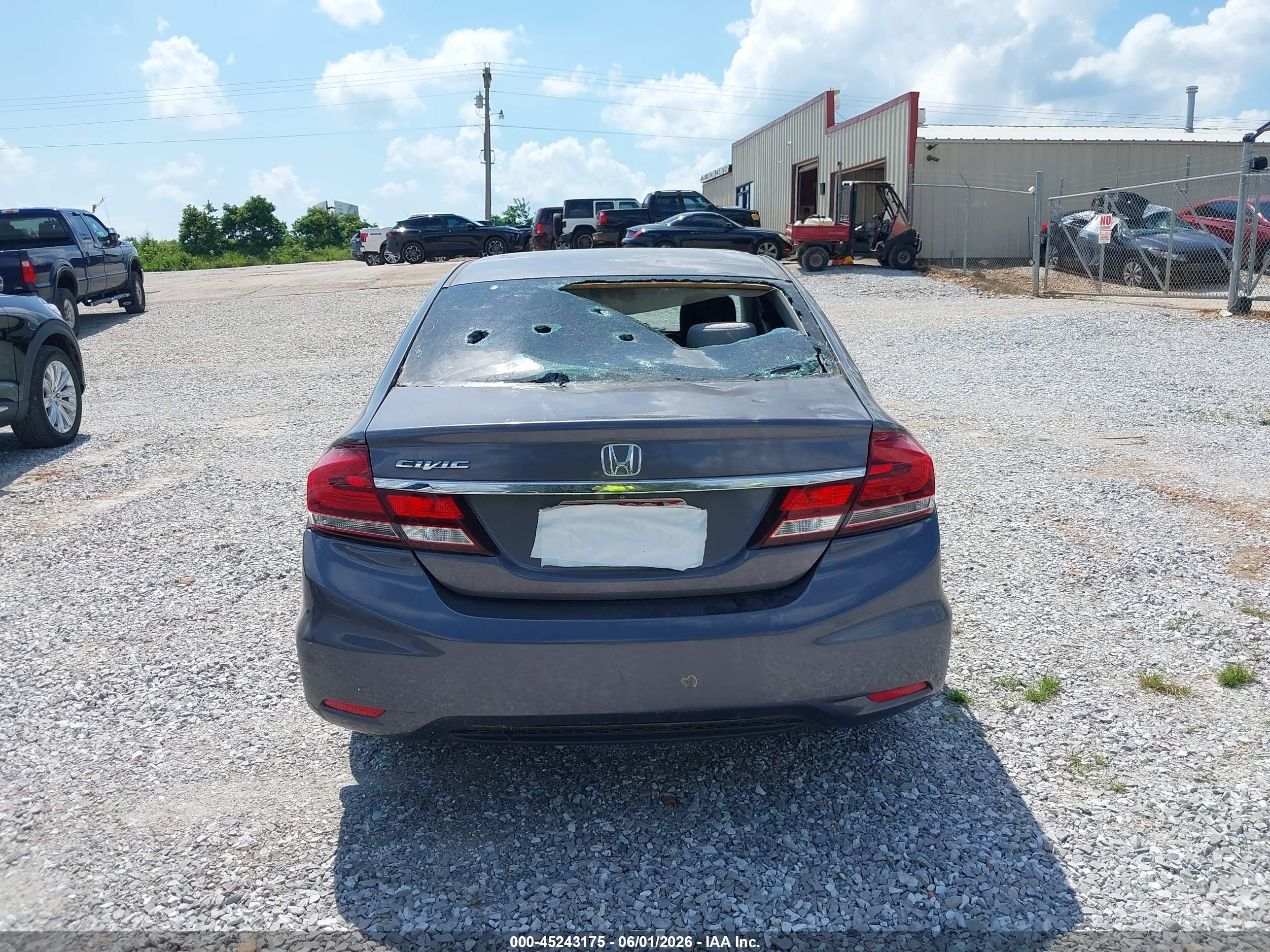2014 Honda Civic Lx Gray vin: 19XFB2F50EE080840