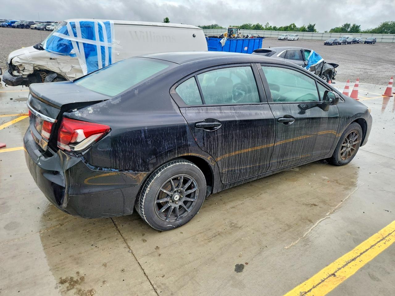 2014 Honda Civic Lx Black vin: 19XFB2F50EE085472