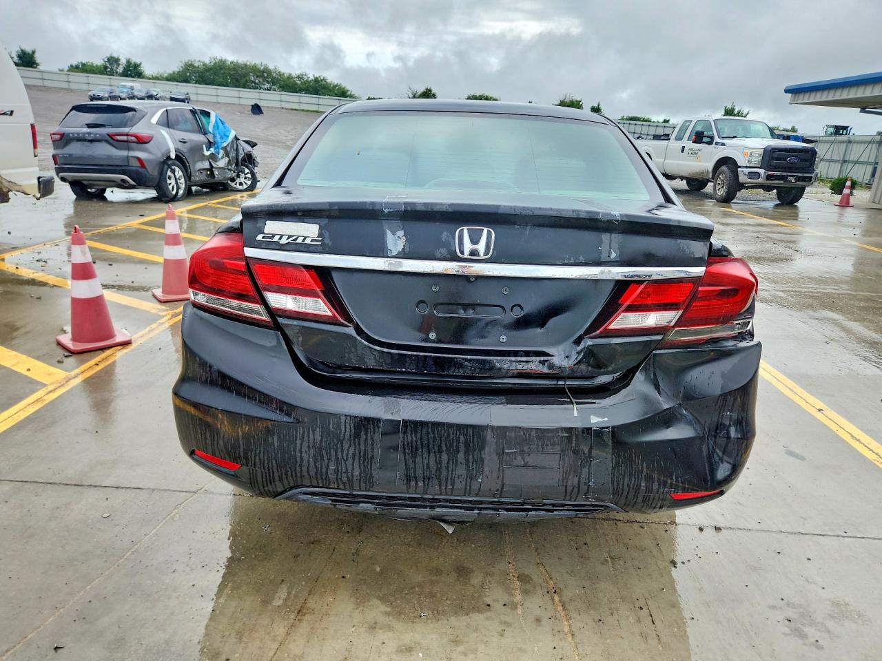 2014 Honda Civic Lx Black vin: 19XFB2F50EE085472