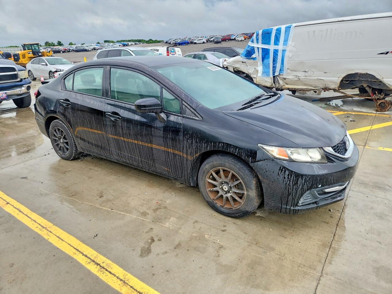 2014 Honda Civic Lx Black vin: 19XFB2F50EE085472