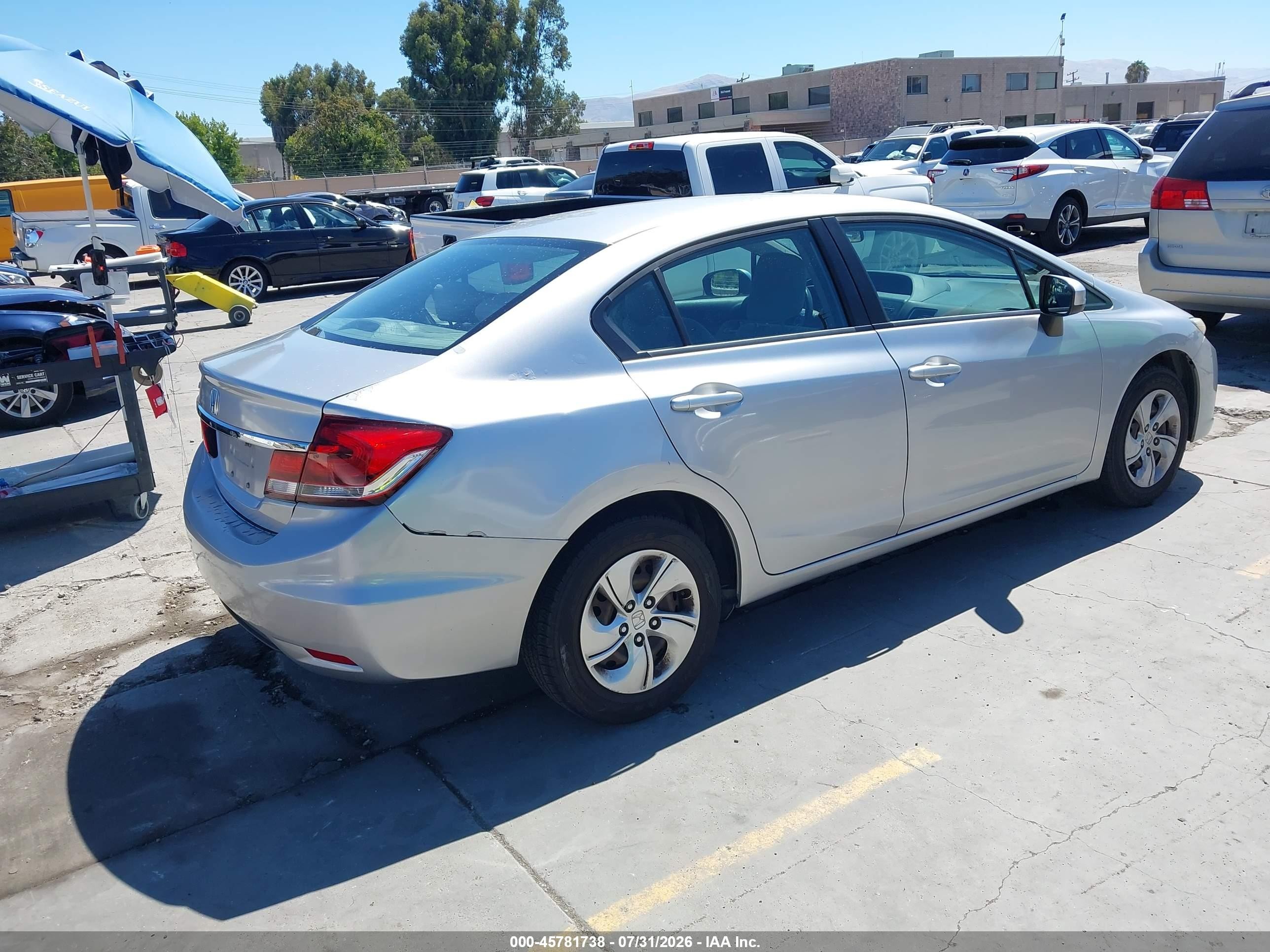 2014 Honda Civic Lx Silver vin: 19XFB2F50EE202323