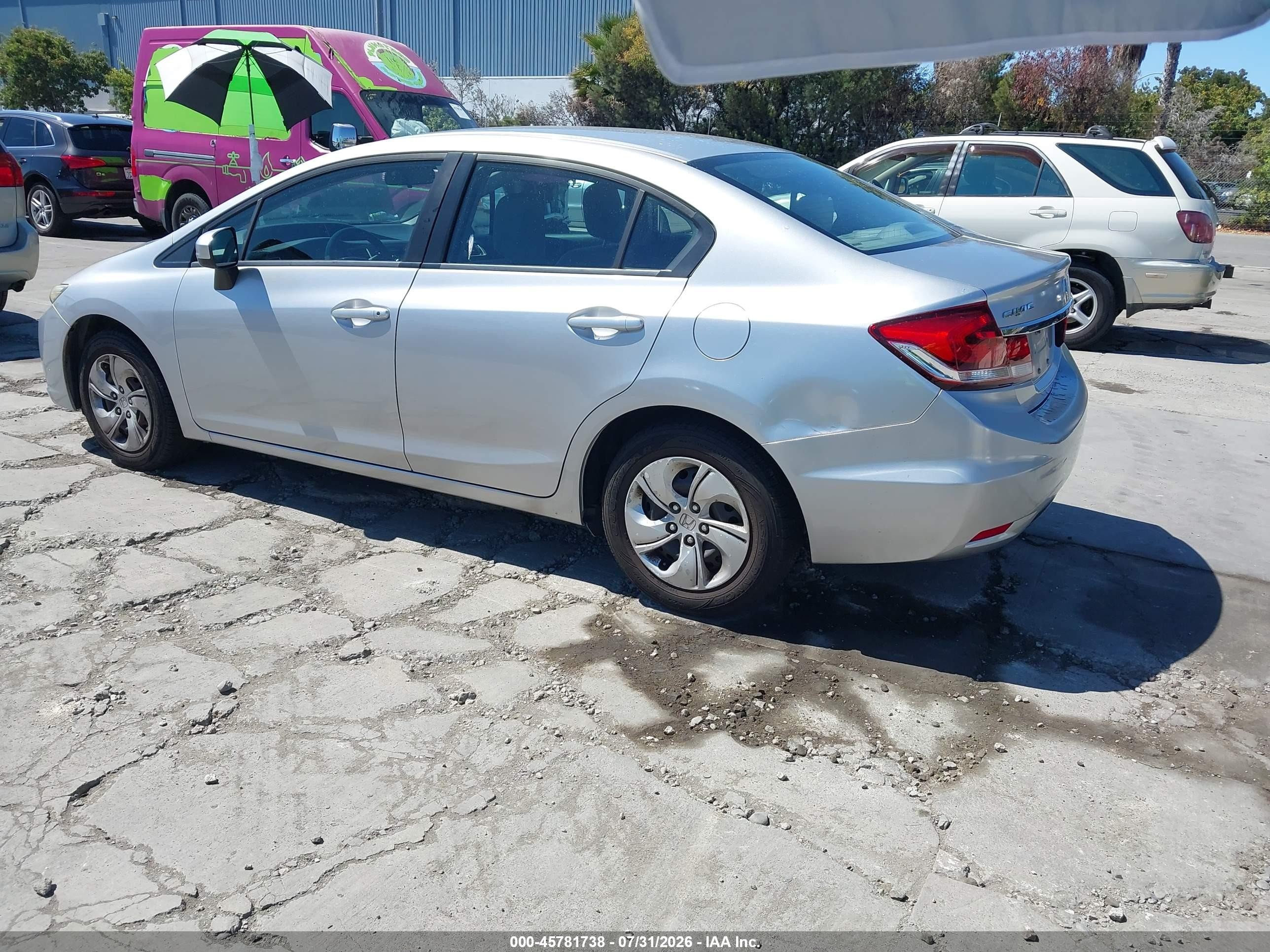 2014 Honda Civic Lx Silver vin: 19XFB2F50EE202323